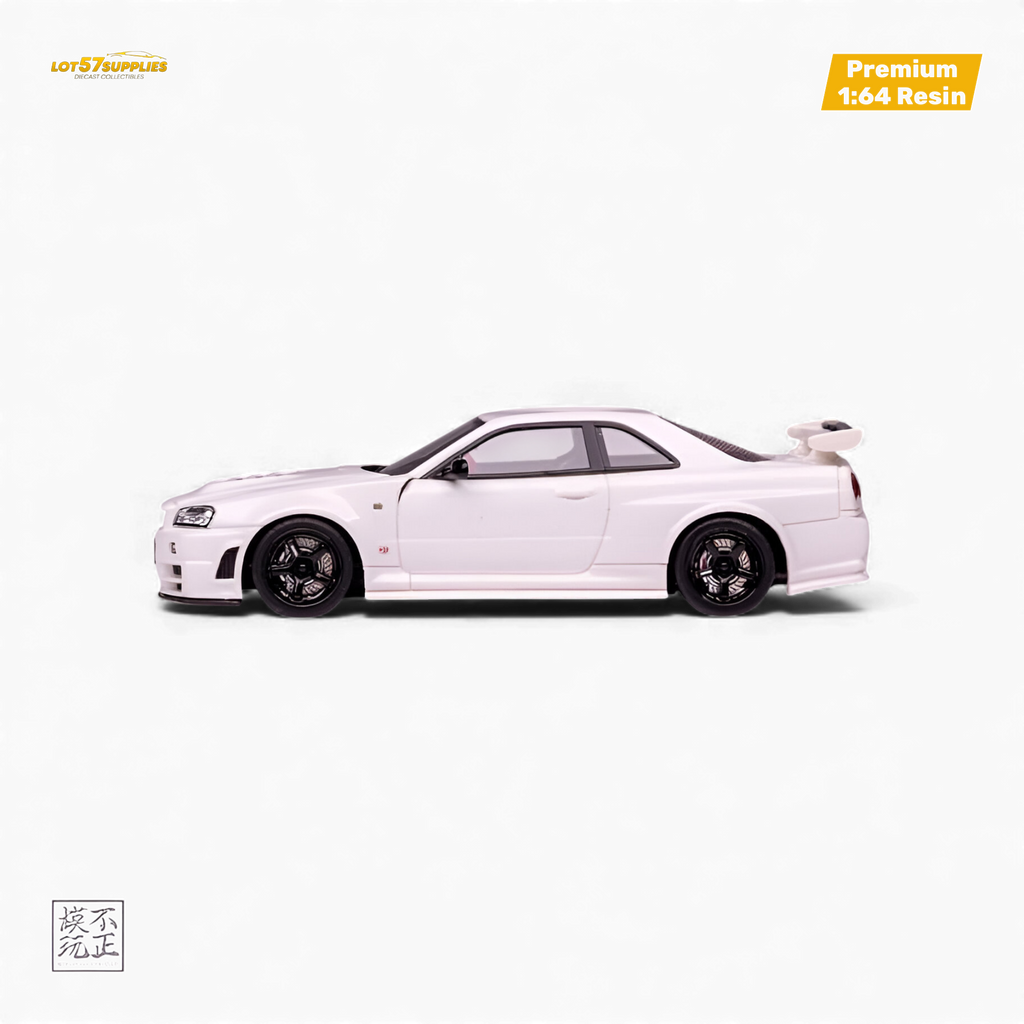 Car's Lounge Skyline GT-R R34 Z-TUNE Pearl White 1:64