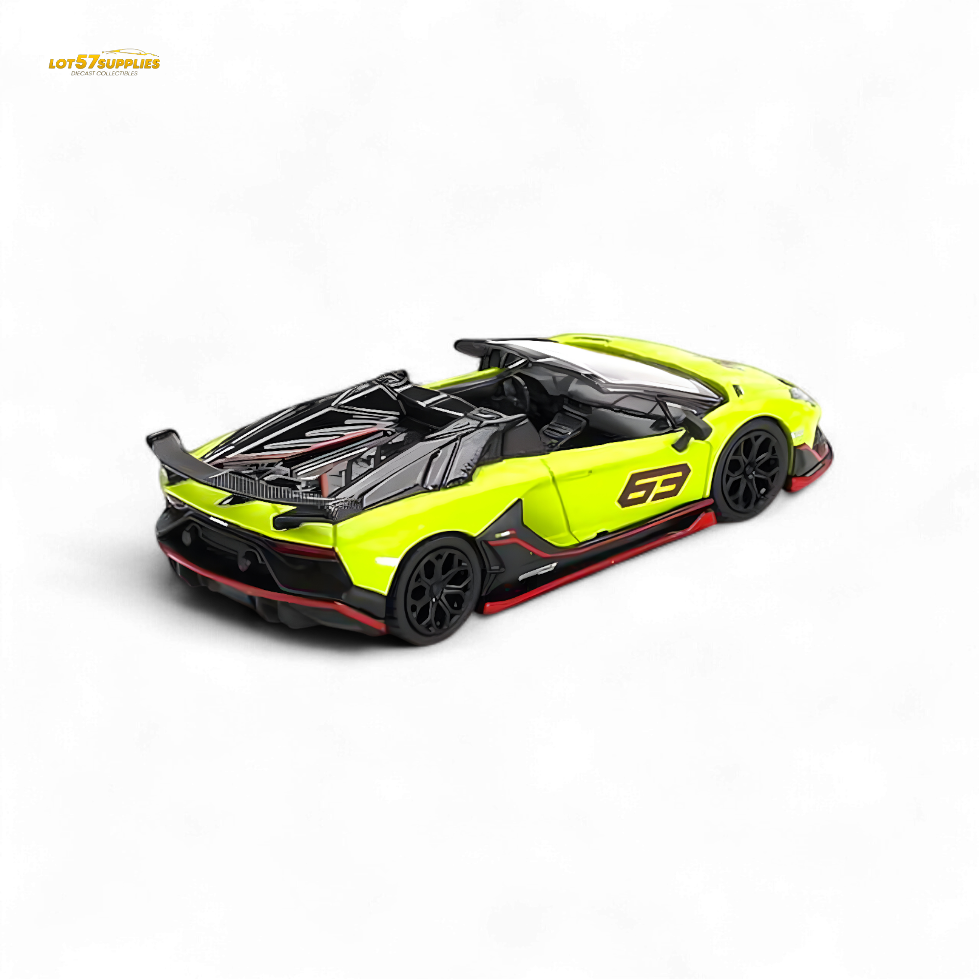 Mini GT Lamborghini Aventador SVJ 63 Roadster Verde Shock 1:64