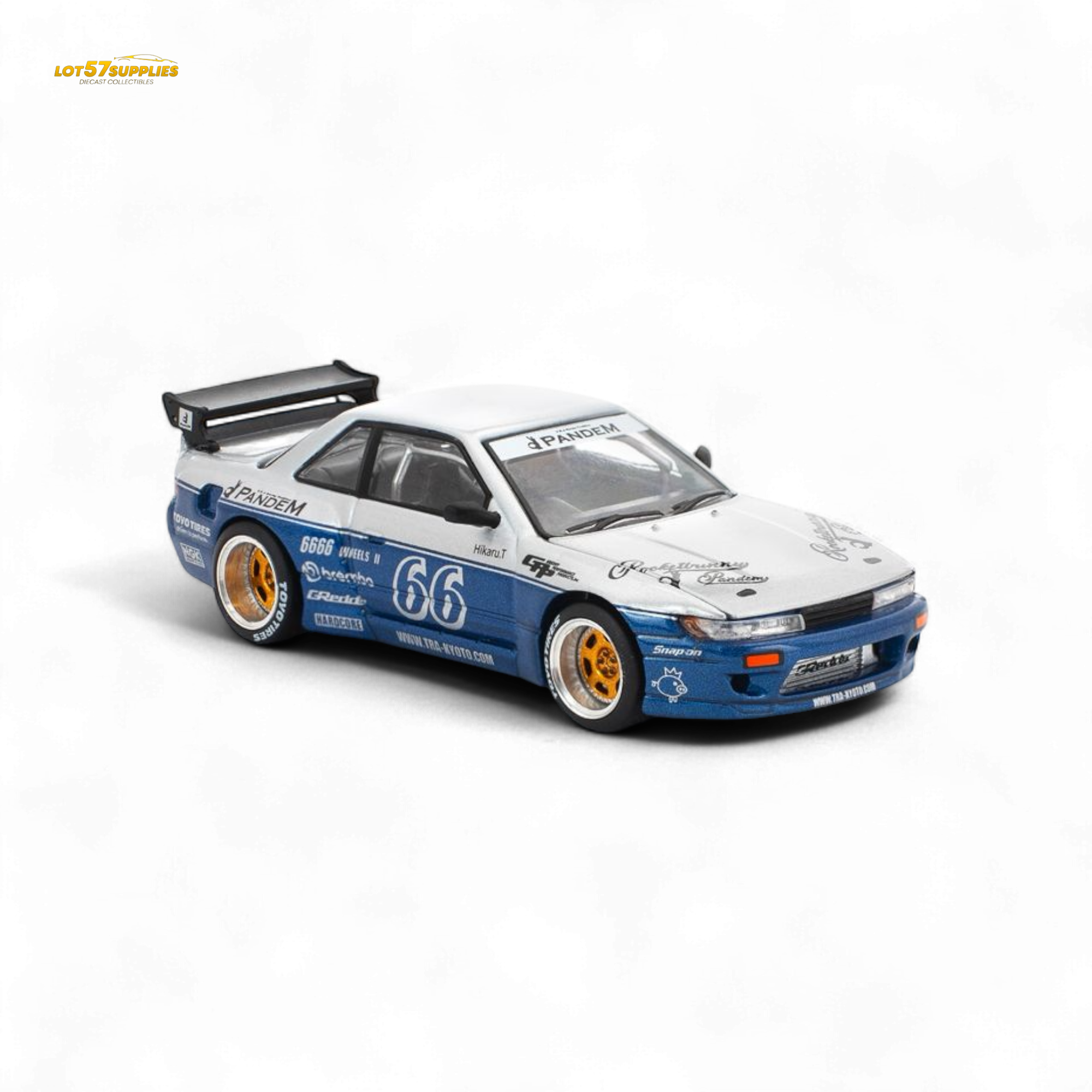 PopRace Pandem Silvia S13 Moontech Blue 1:64