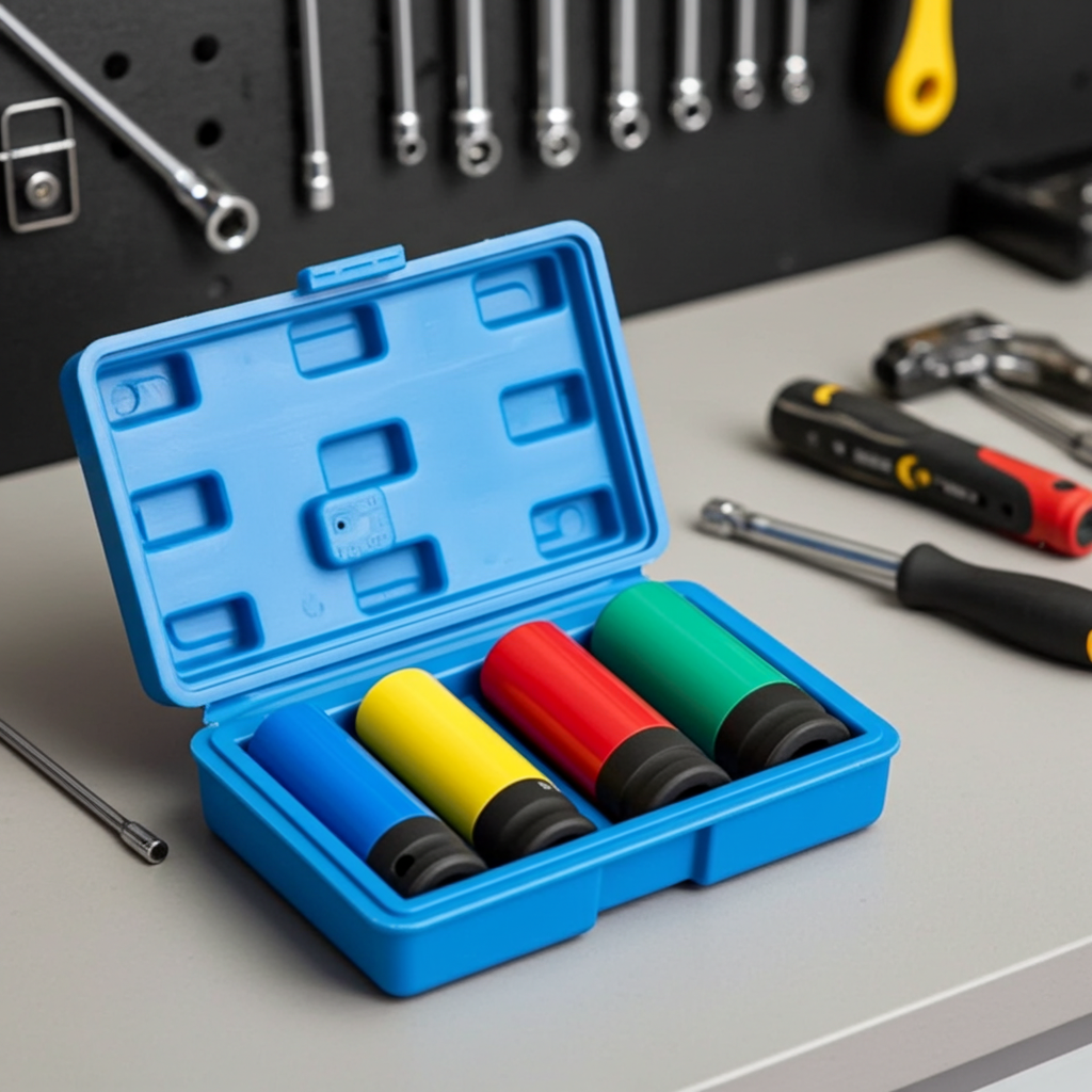 1/2 Inch Drive Wheel Protector Impact Socket Thin Wall Deep Set  17mm, 19mm, 21mm, 22mm