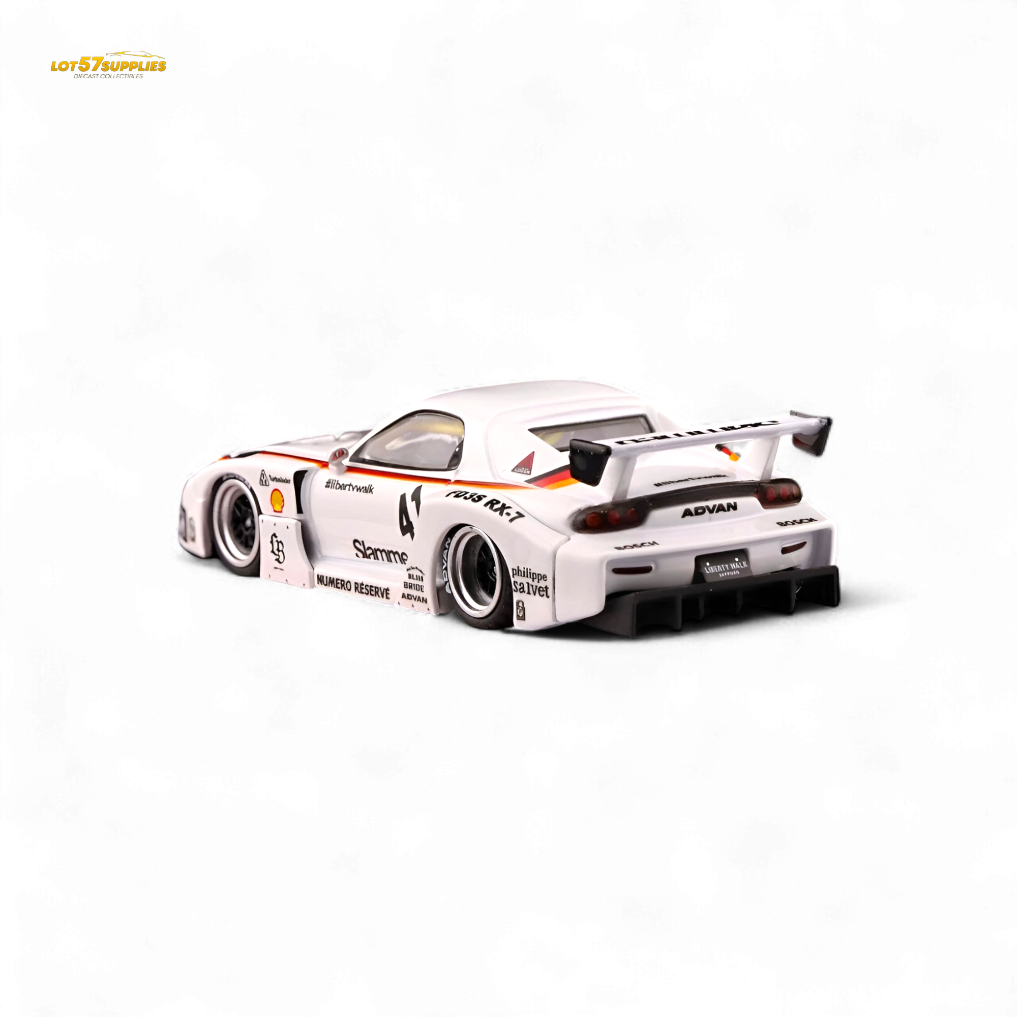 INNO64 Mazda RX-7 LBWK White 1:64