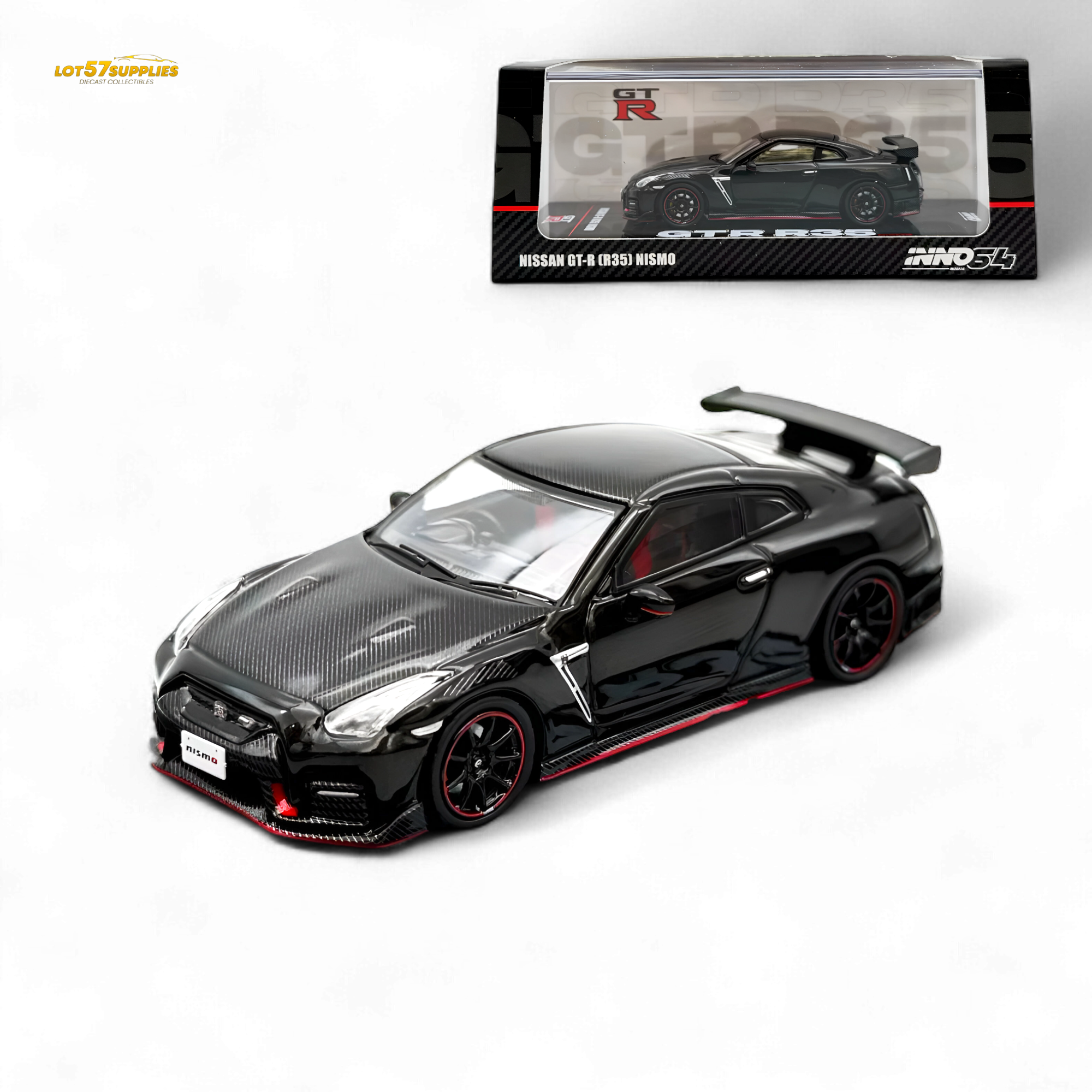 INNO64 Nissan GT-R R35 NISMO Black 1:64