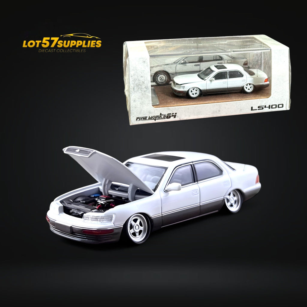 Fine Works64 Lexus LS400 White/Gray Double Stanced 1:64