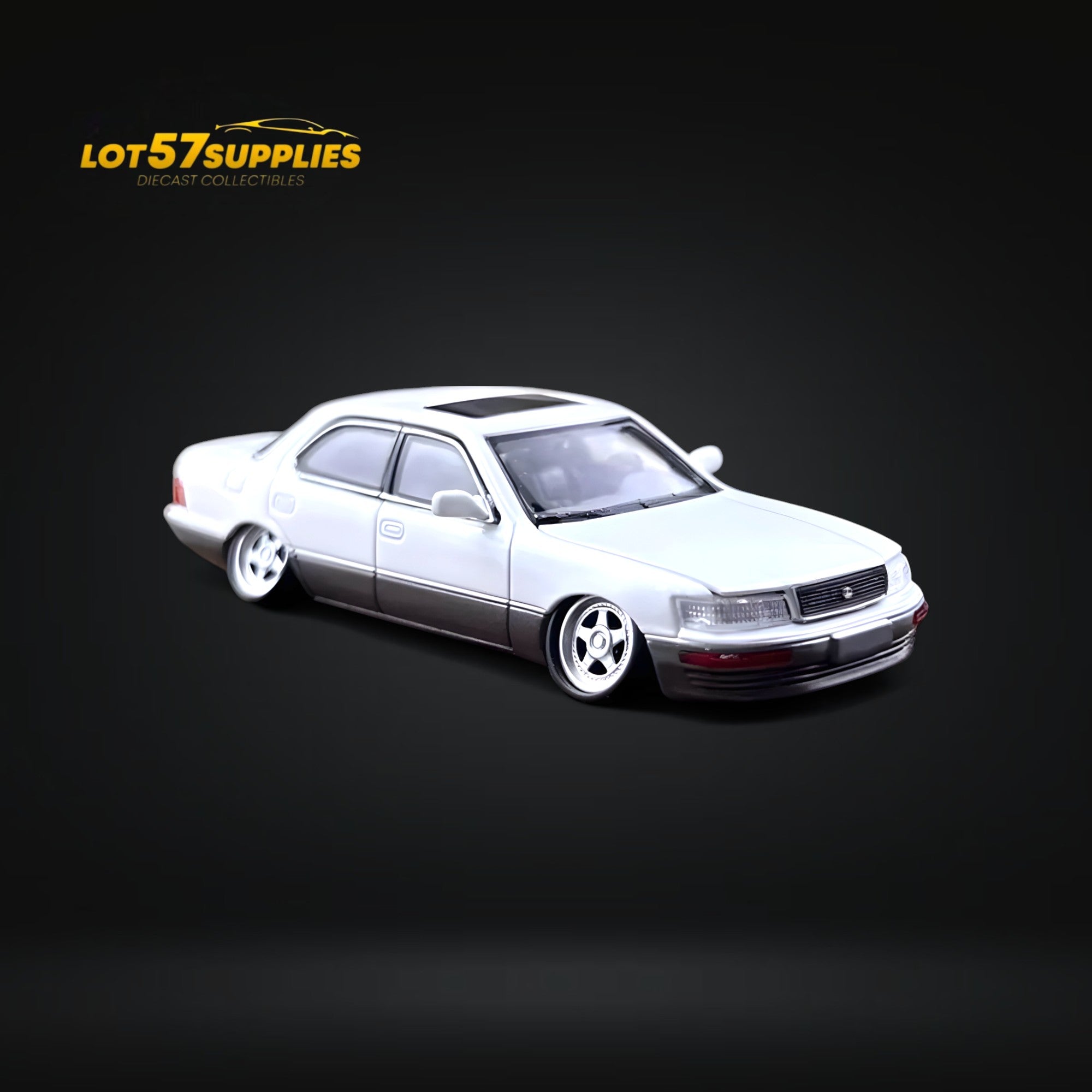 Fine Works64 Lexus LS400 White/Gray Double Stanced 1:64