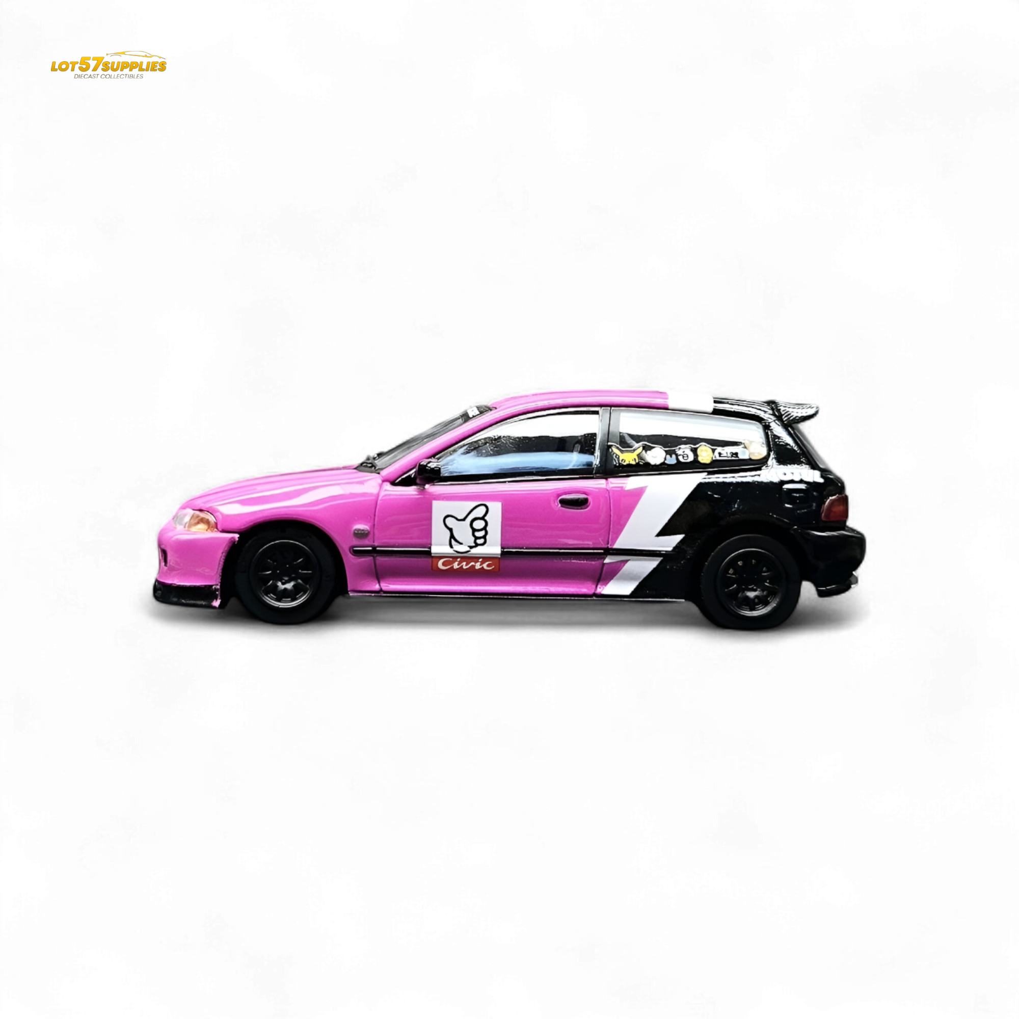 Street Weapon Honda Civic EG6 No Good Racing Pink 1:64