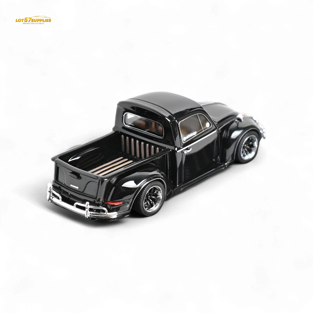 YM Model Volkswagen Beetle Pickup Truck FUSCUP Black 1:64