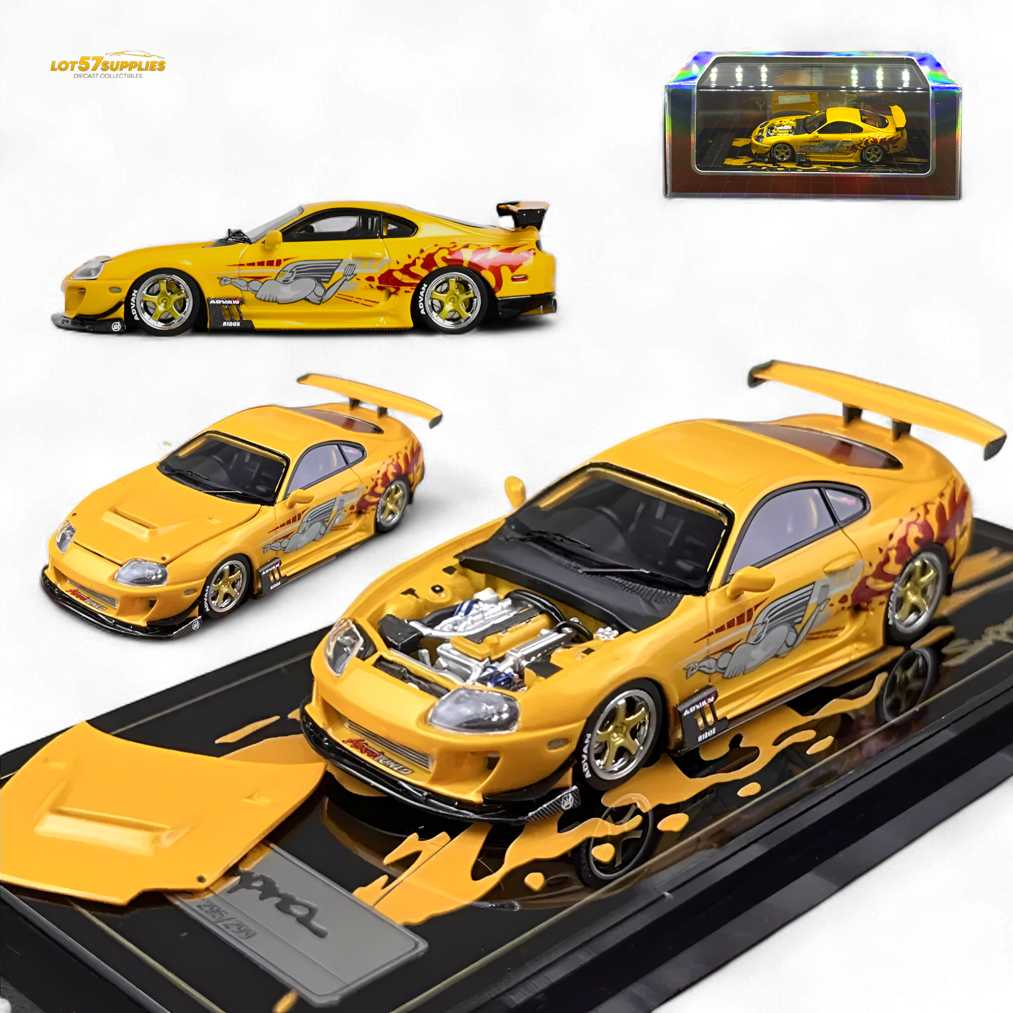 YM Model Toyota Supra JZA80 Paul Walker Tribute 1:64