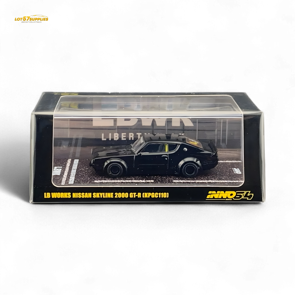 INNO64 Nissan Skyline 2000 GT-R KPGC110 Kenmeri Black 1:64