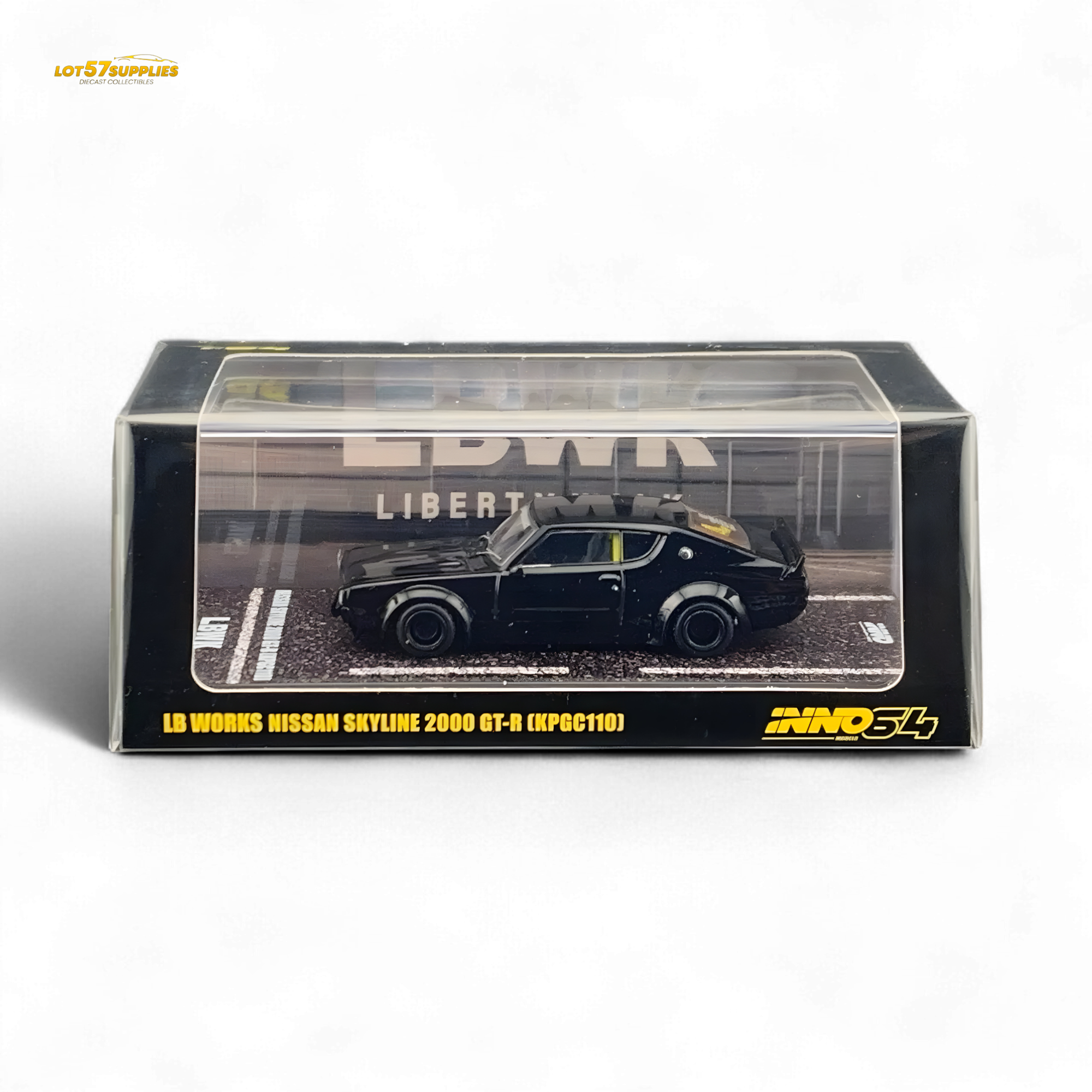 INNO64 Nissan Skyline 2000 GT-R KPGC110 Kenmeri Black 1:64