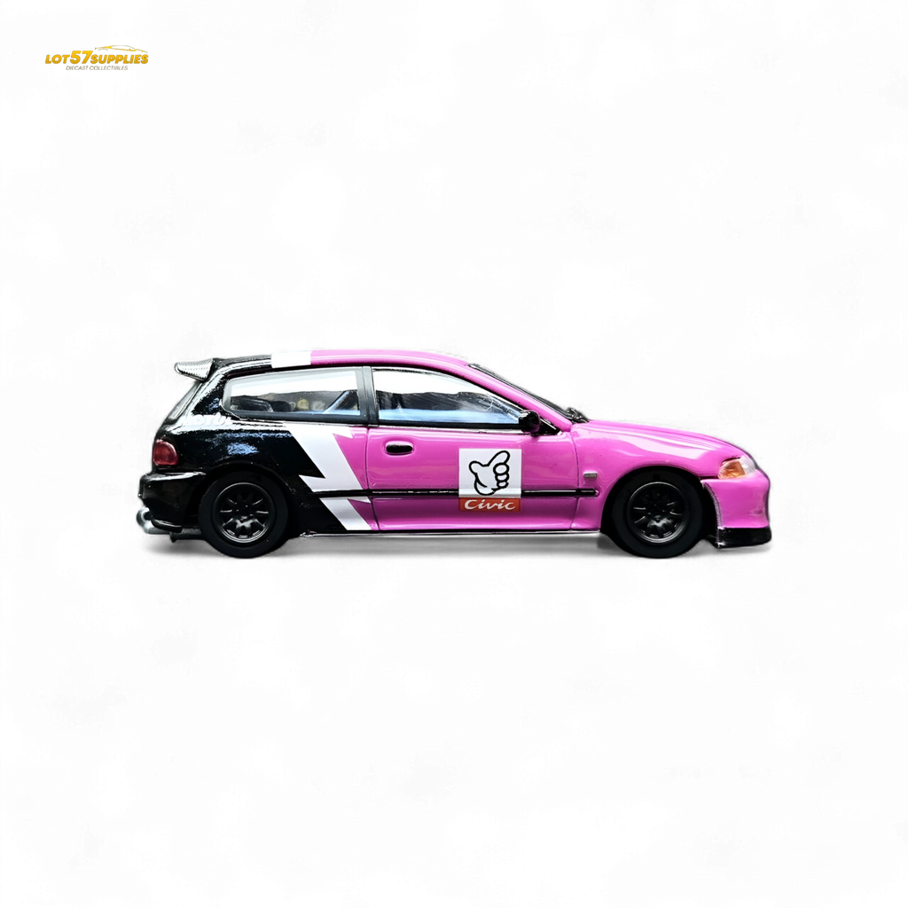 Street Weapon Honda Civic EG6 No Good Racing Pink 1:64