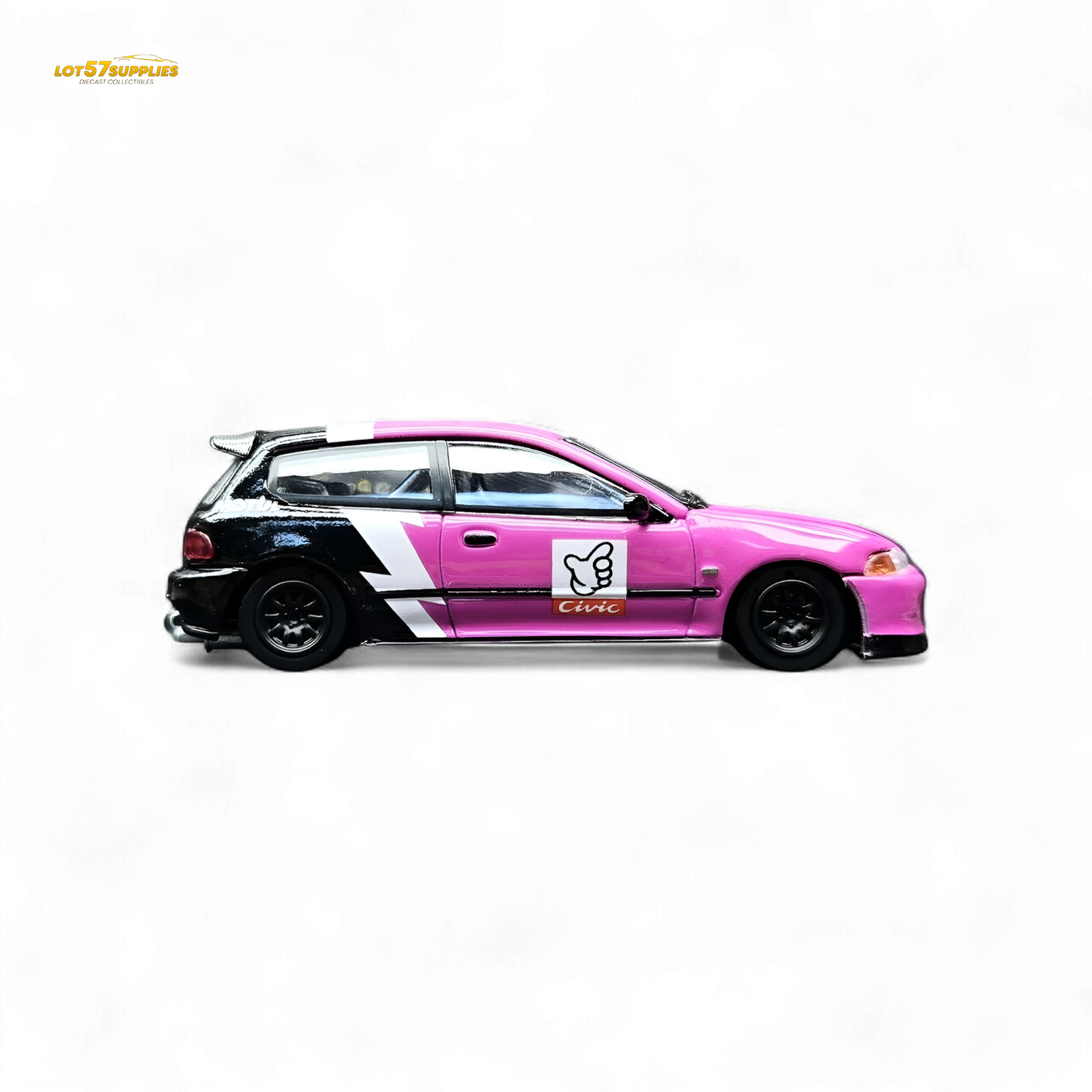 Street Weapon Honda Civic EG6 No Good Racing Pink 1:64