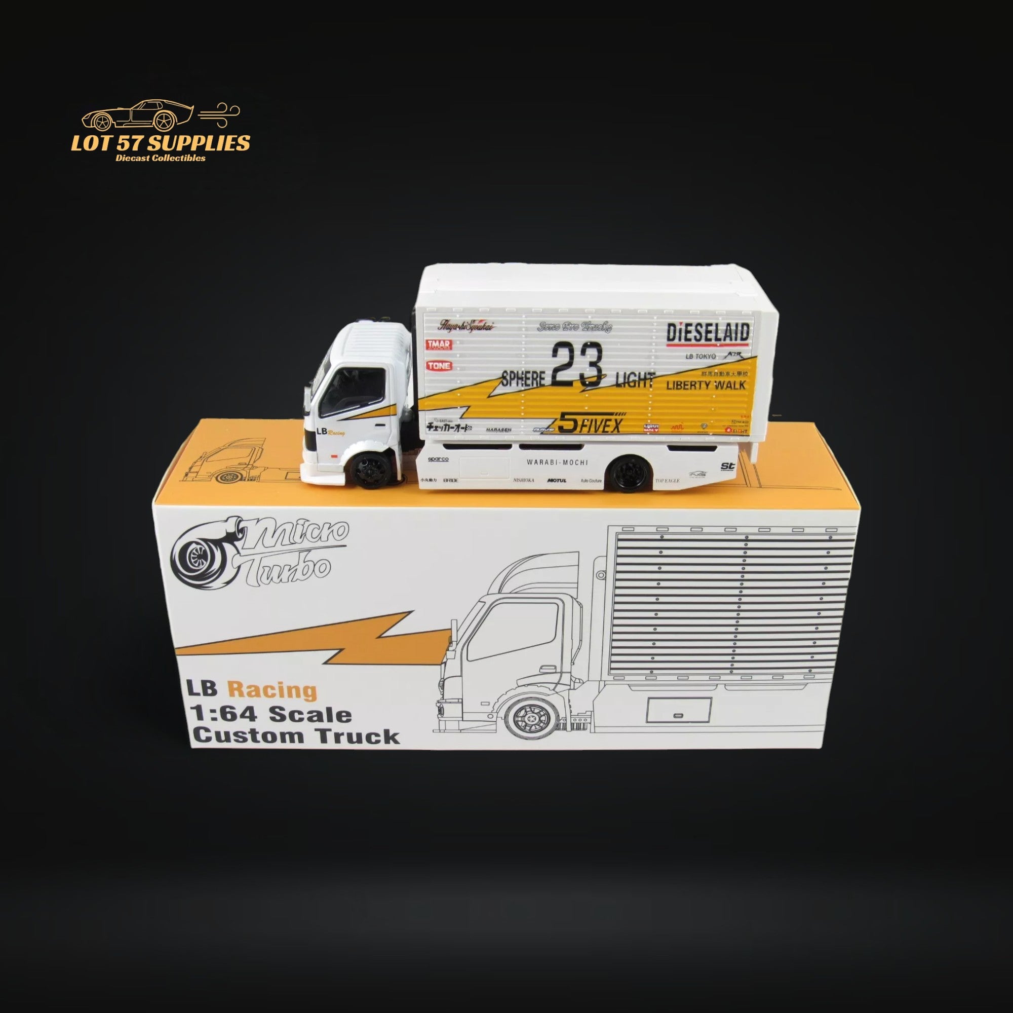 MicroTurbo Hino 300 LBWK Silhouette Lighting #23 1:64