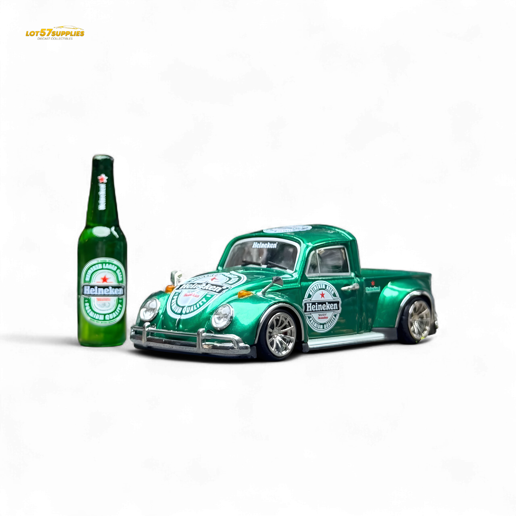 Liberty64 VW Beetle Pickup Heineken Livery 1:64