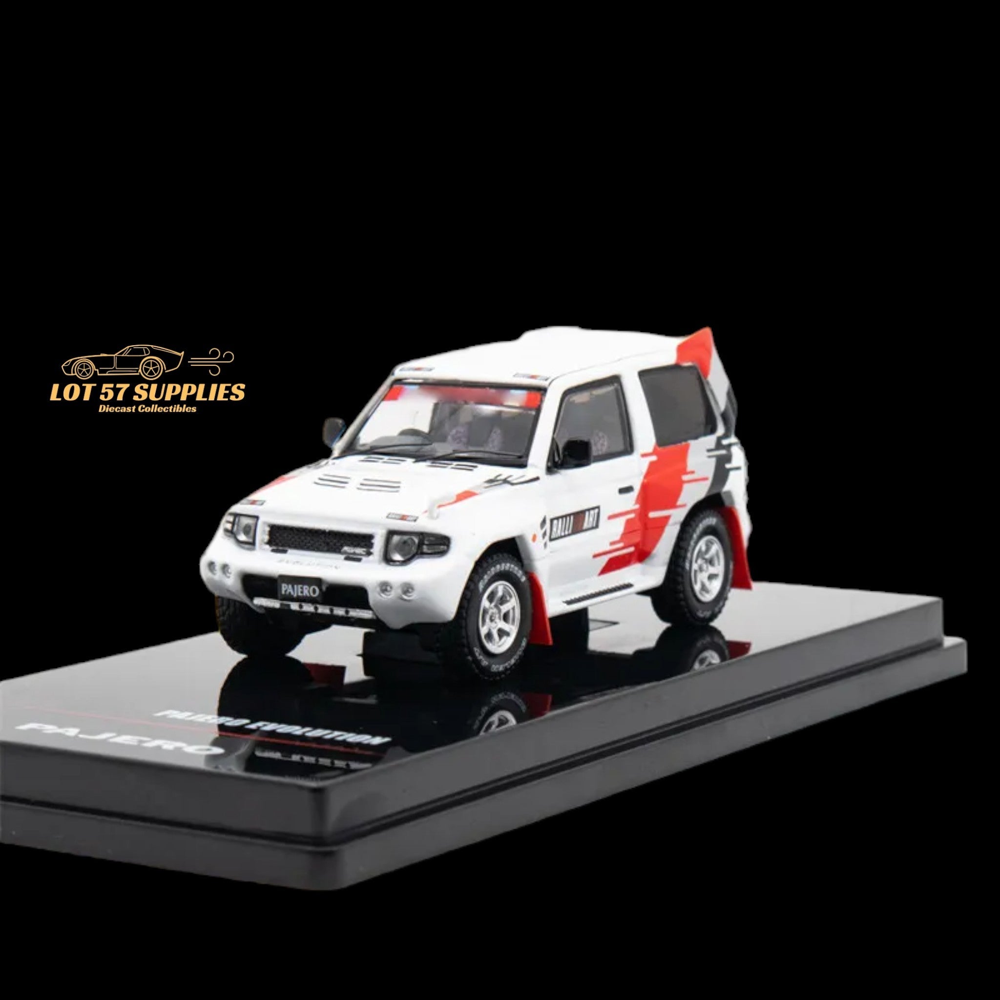 INNO64 Mitsubishi Pajero Evolution Ralliart White 1:64