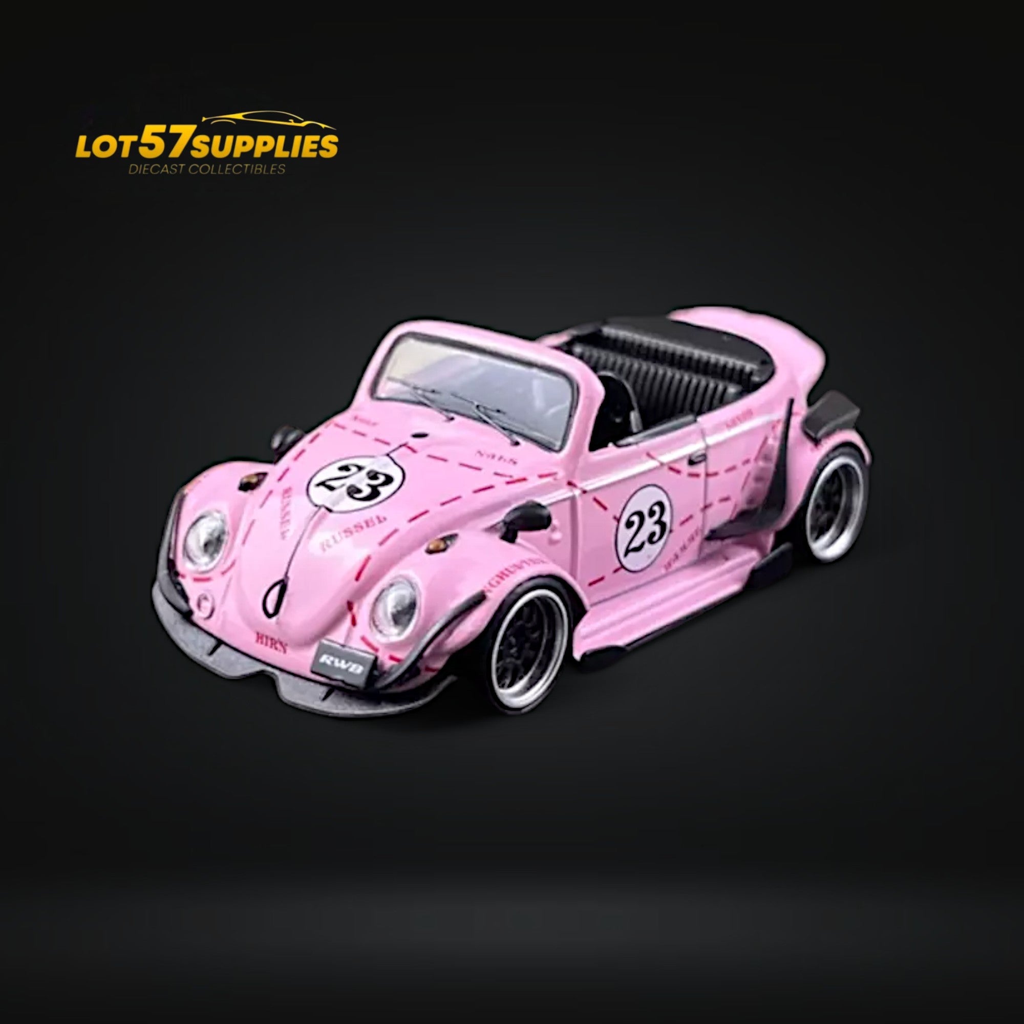 HKM Model VW Beetle Pink Pig Livery 1:64