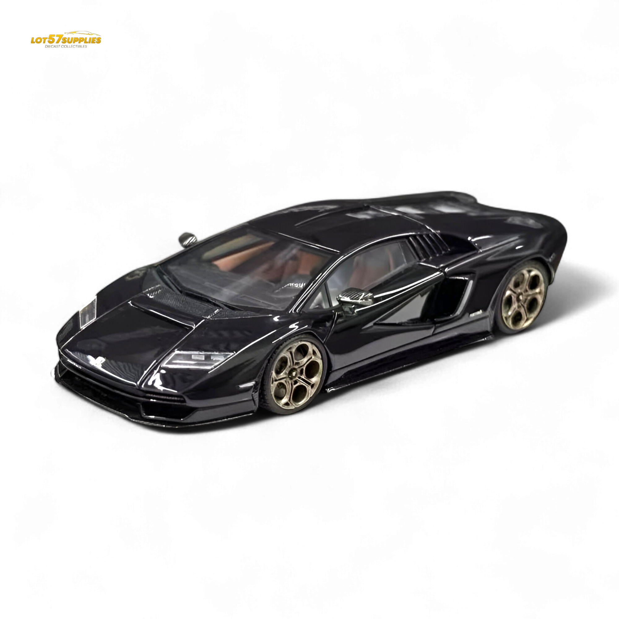 FuelMe Model Countach LPI 800-4 Nero Maia Black 1:64
