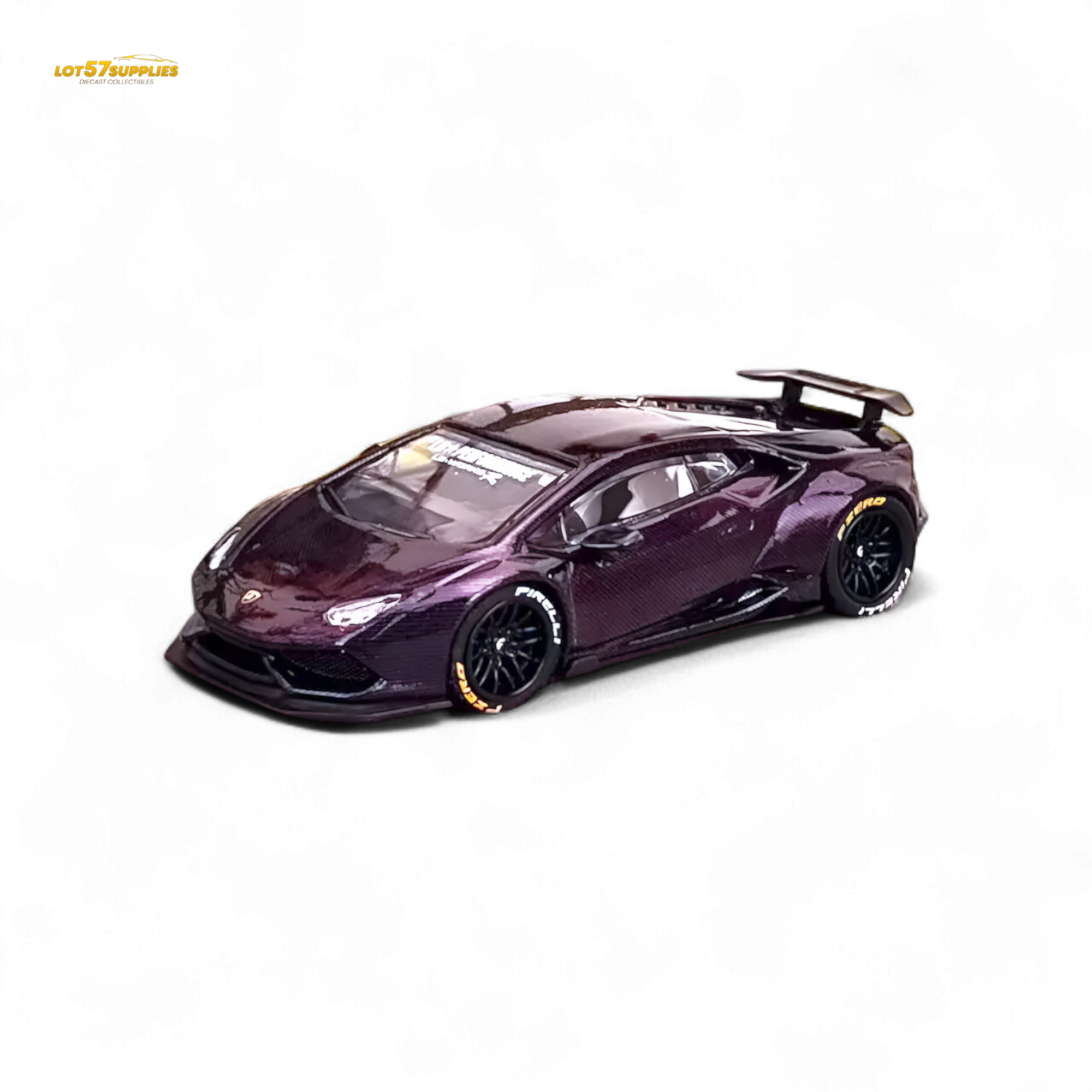 King Model Lamborghini Huracan LP610 Purple Carbon Fiber 1:64