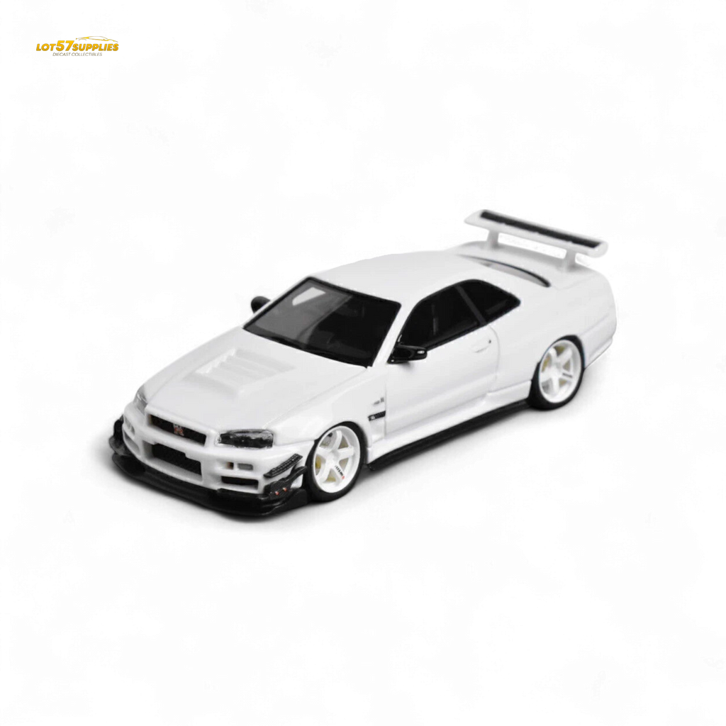 404ERROR Nissan Skyline GT-R R34 Customized White 1:64