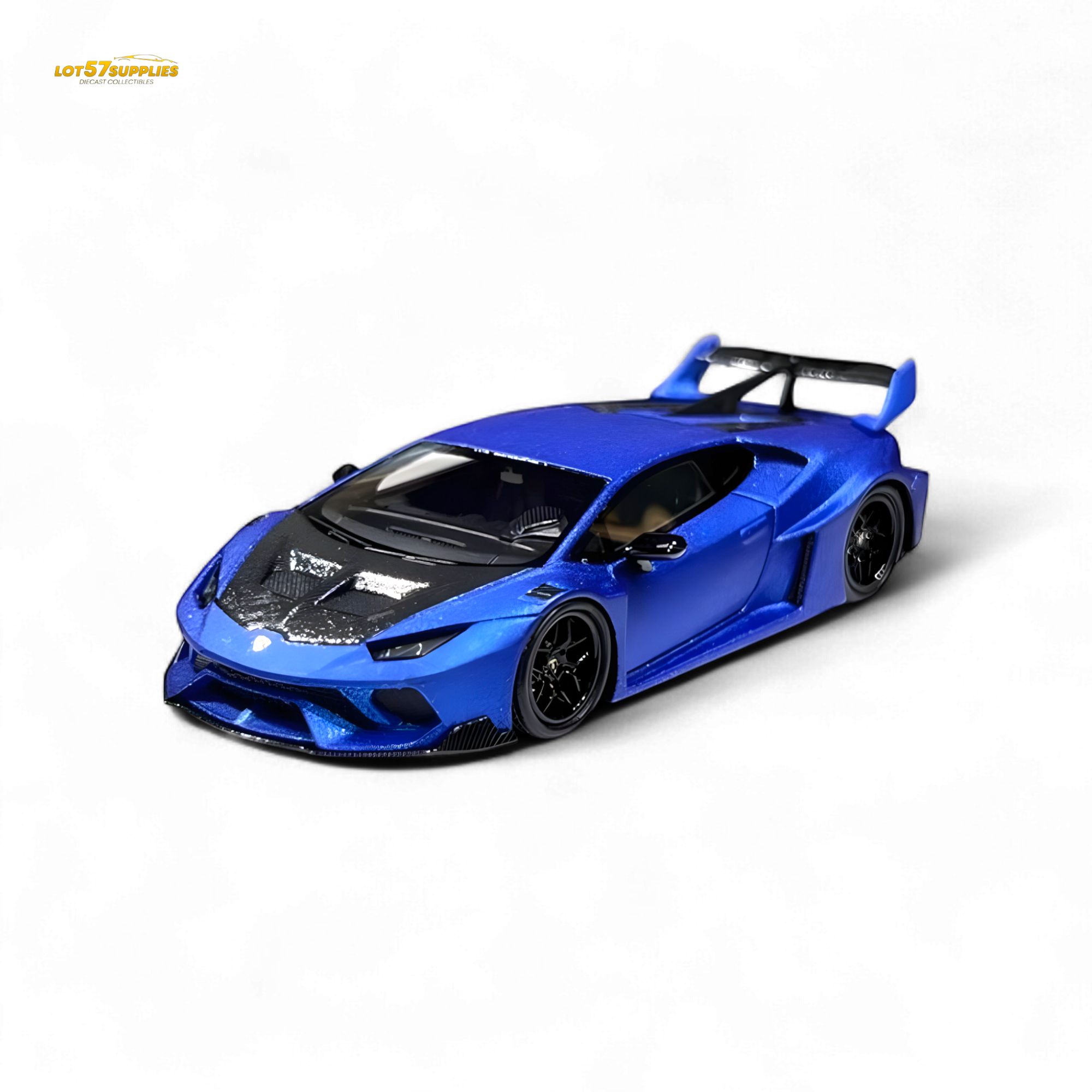Flame Lamborghini Huracan LP610-4 WideBody Resin - Matte Blue 1:64