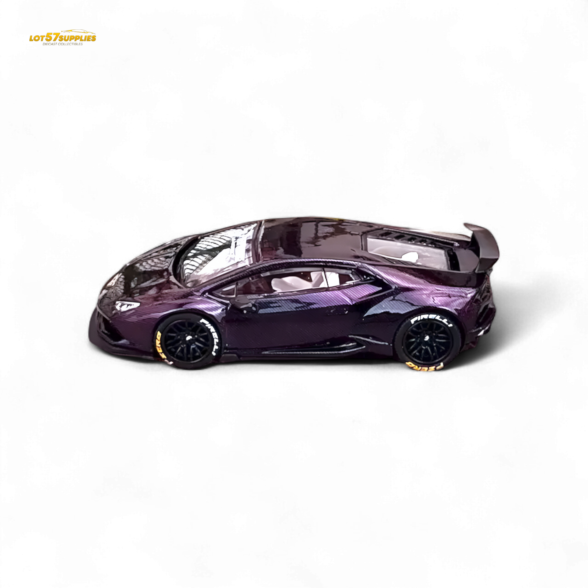 King Model Lamborghini Huracan LP610 Purple Carbon Fiber 1:64