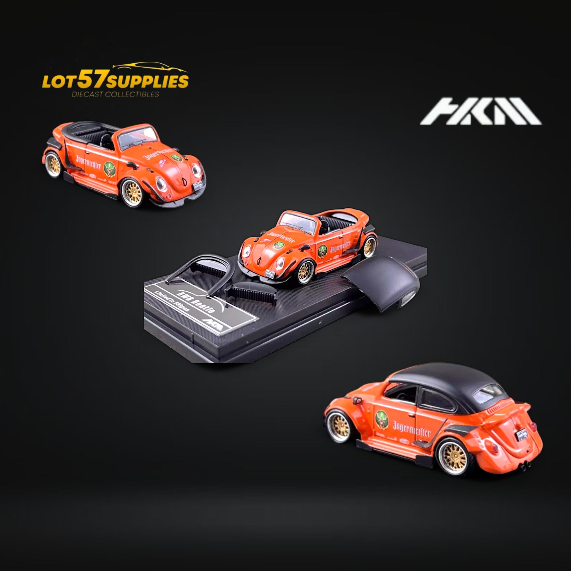HKM Model VW Beetle Jagermeister 1:64