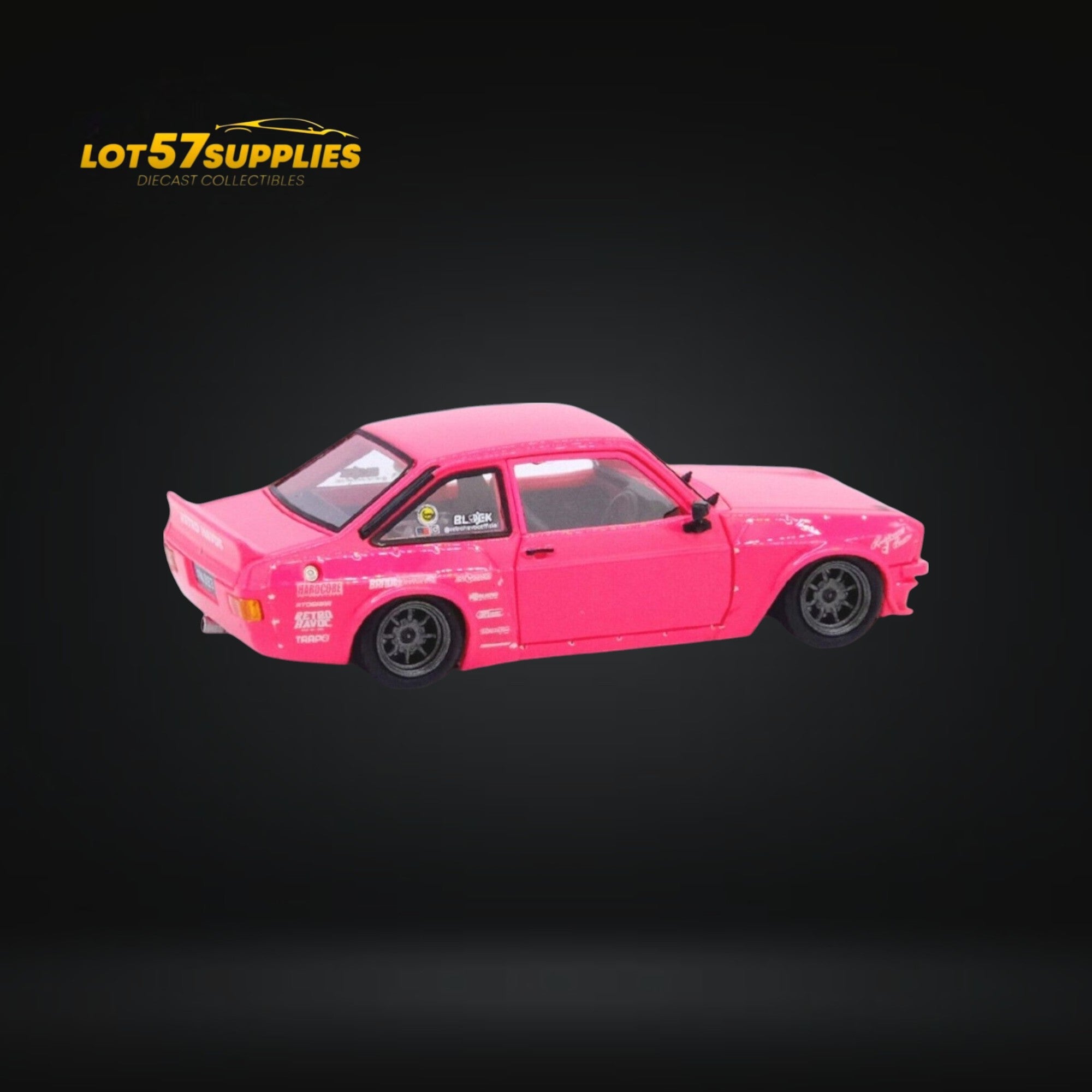 INNO64 Ford Escort MK2 Pandem "Emotion" Retro Havoc Pink 1:64
