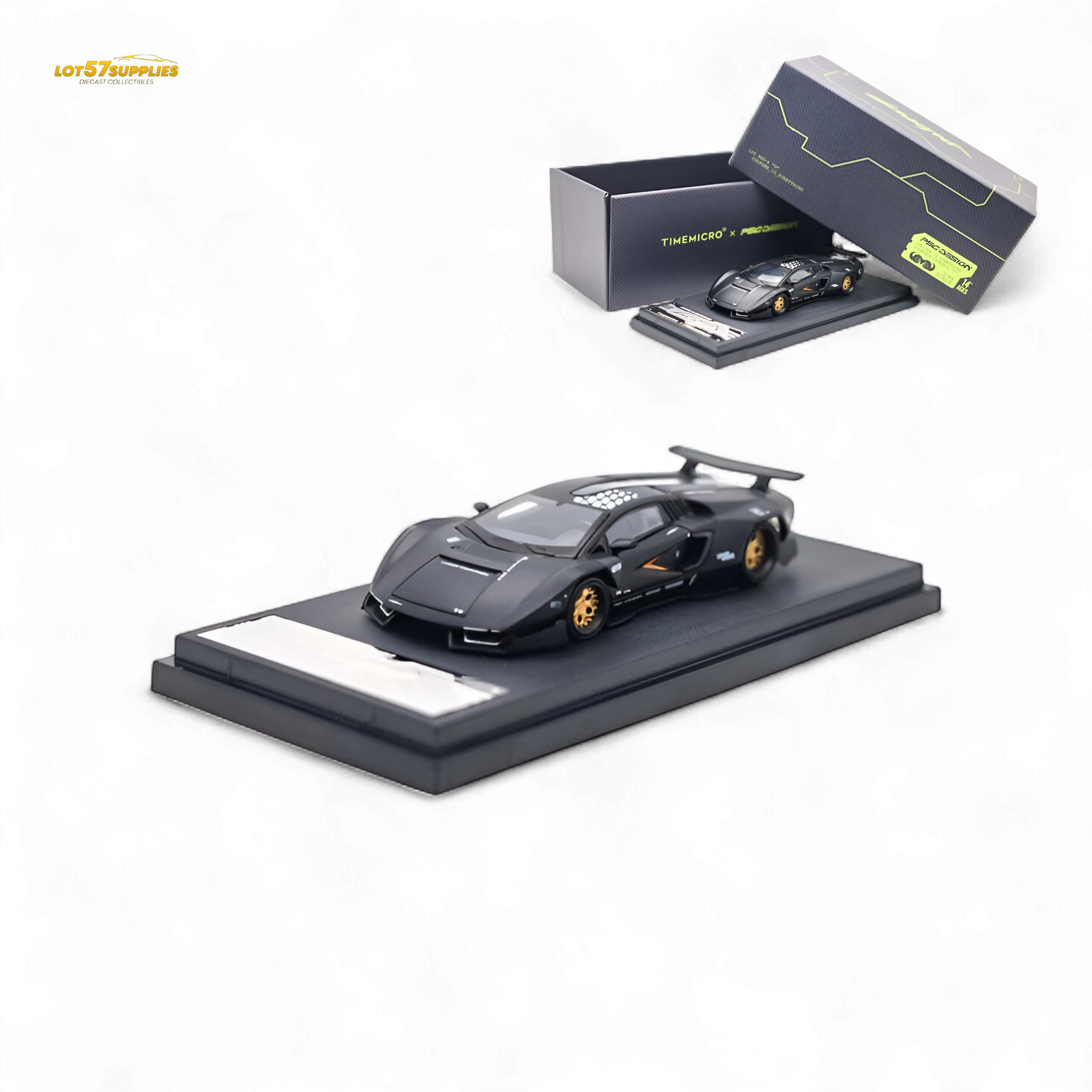TimeMicro Countach Black 1:64