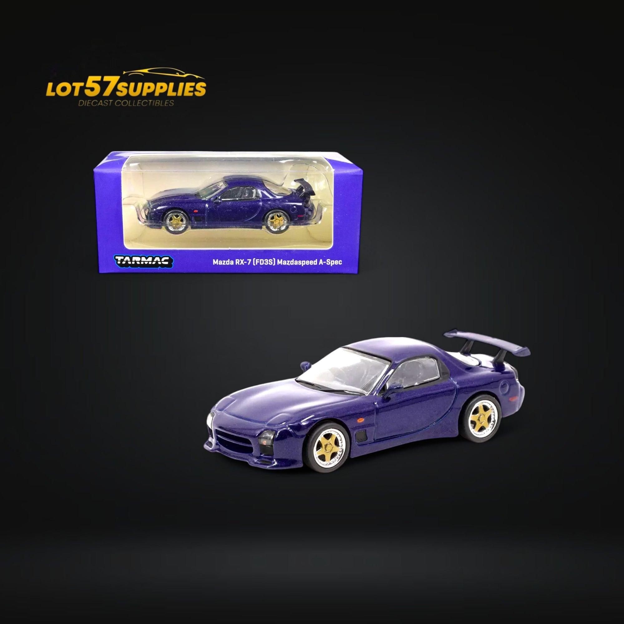 Tarmac Works Mazda RX-7 FD3S Innocent Blue Mica 1:64