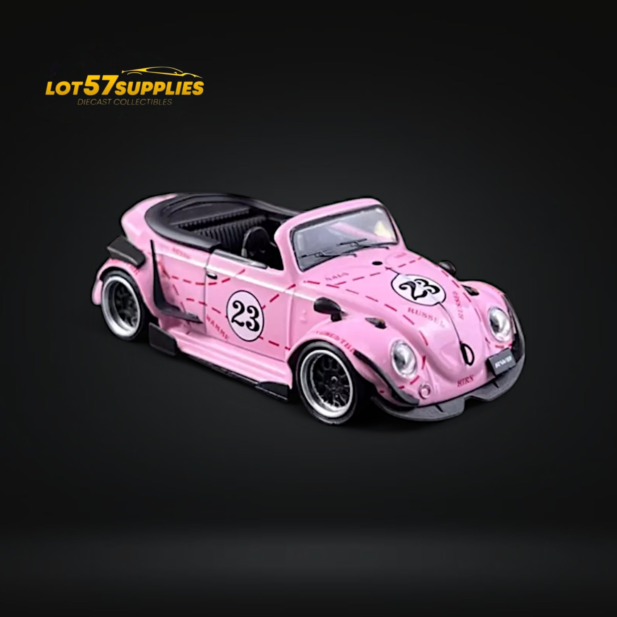 HKM Model VW Beetle Pink Pig Livery 1:64