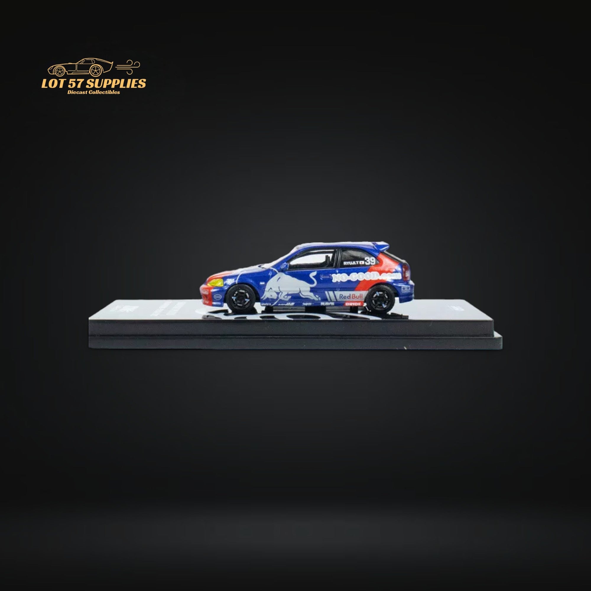 INNO64 Honda Civic Type-R EK9 NO GOOD RACING Red Bull Livery 1:64