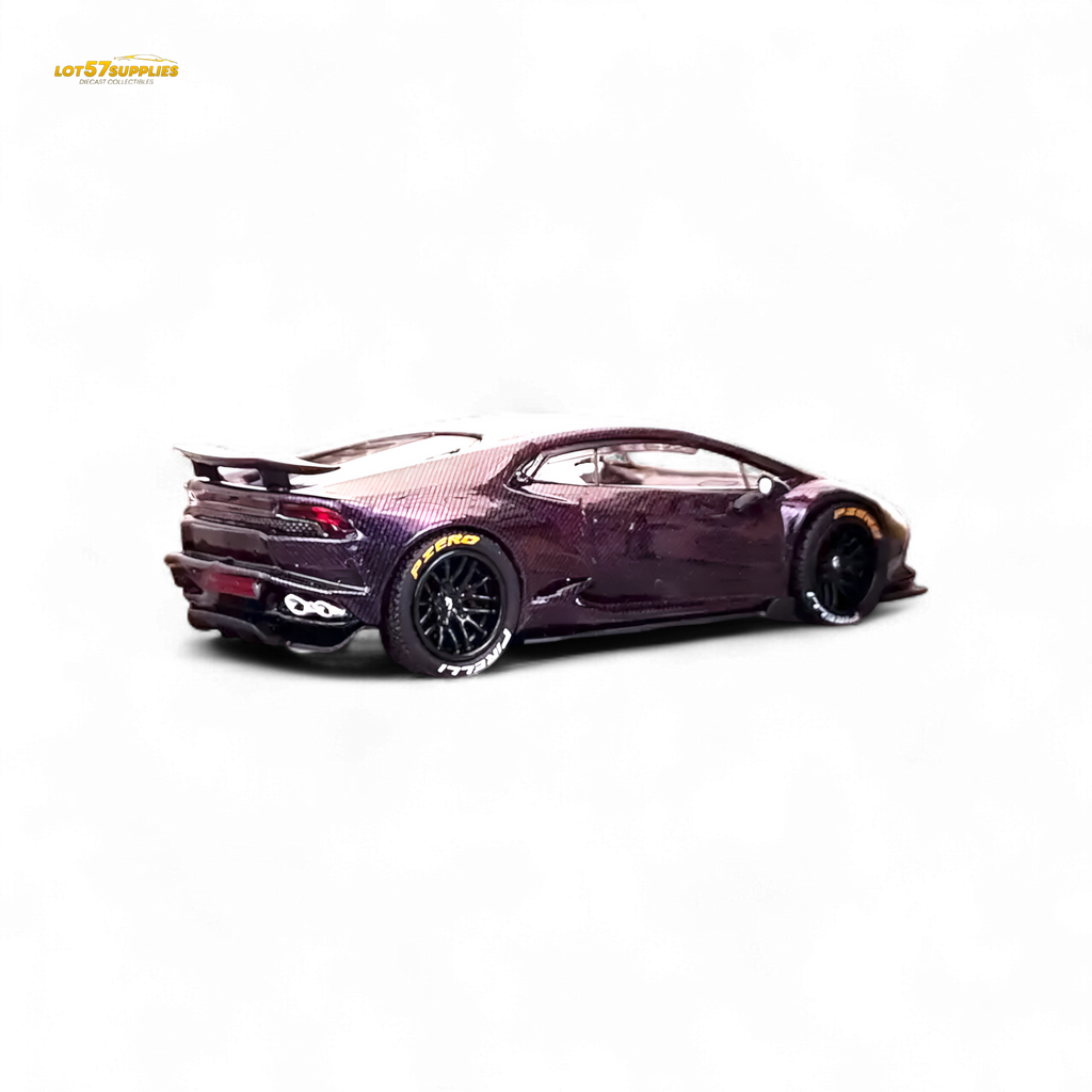King Model Lamborghini Huracan LP610 Purple Carbon Fiber 1:64