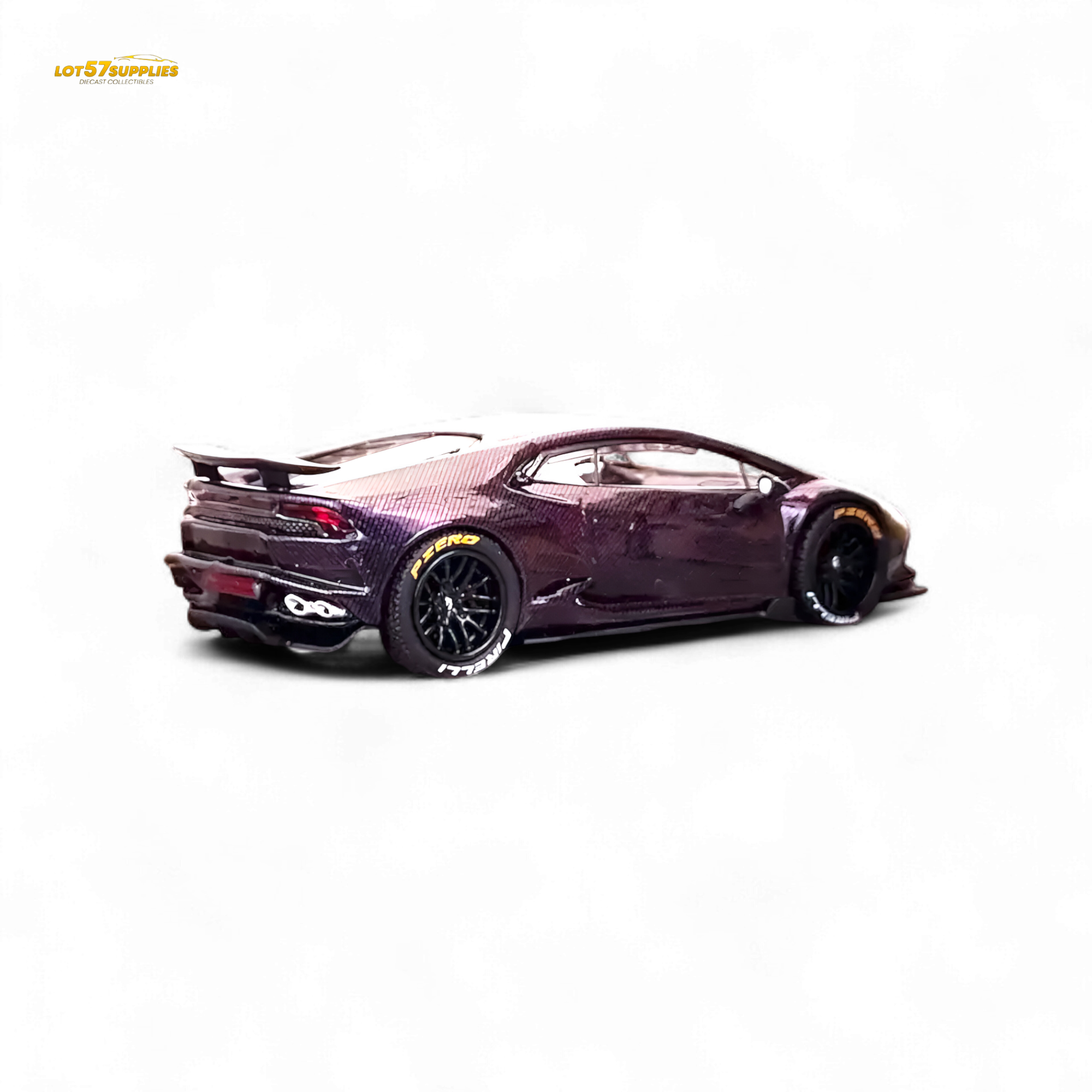 King Model Lamborghini Huracan LP610 Purple Carbon Fiber 1:64