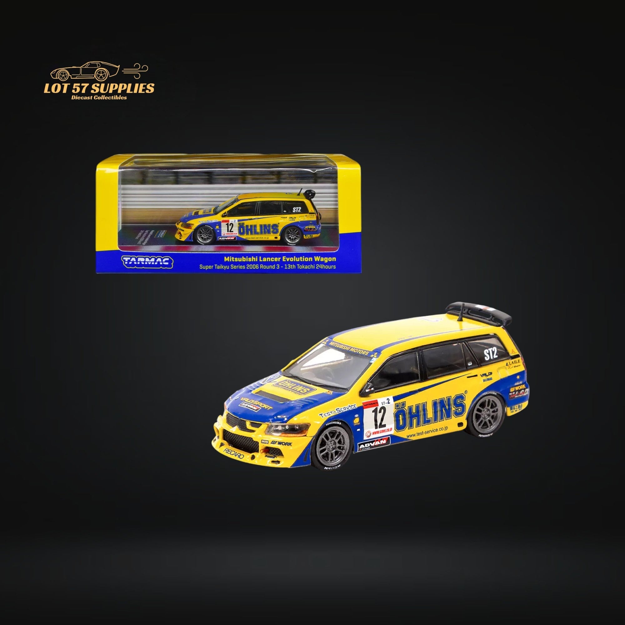 Tarmac Works Mitsubishi Lancer Evolution Wagon Ohlins 1:64