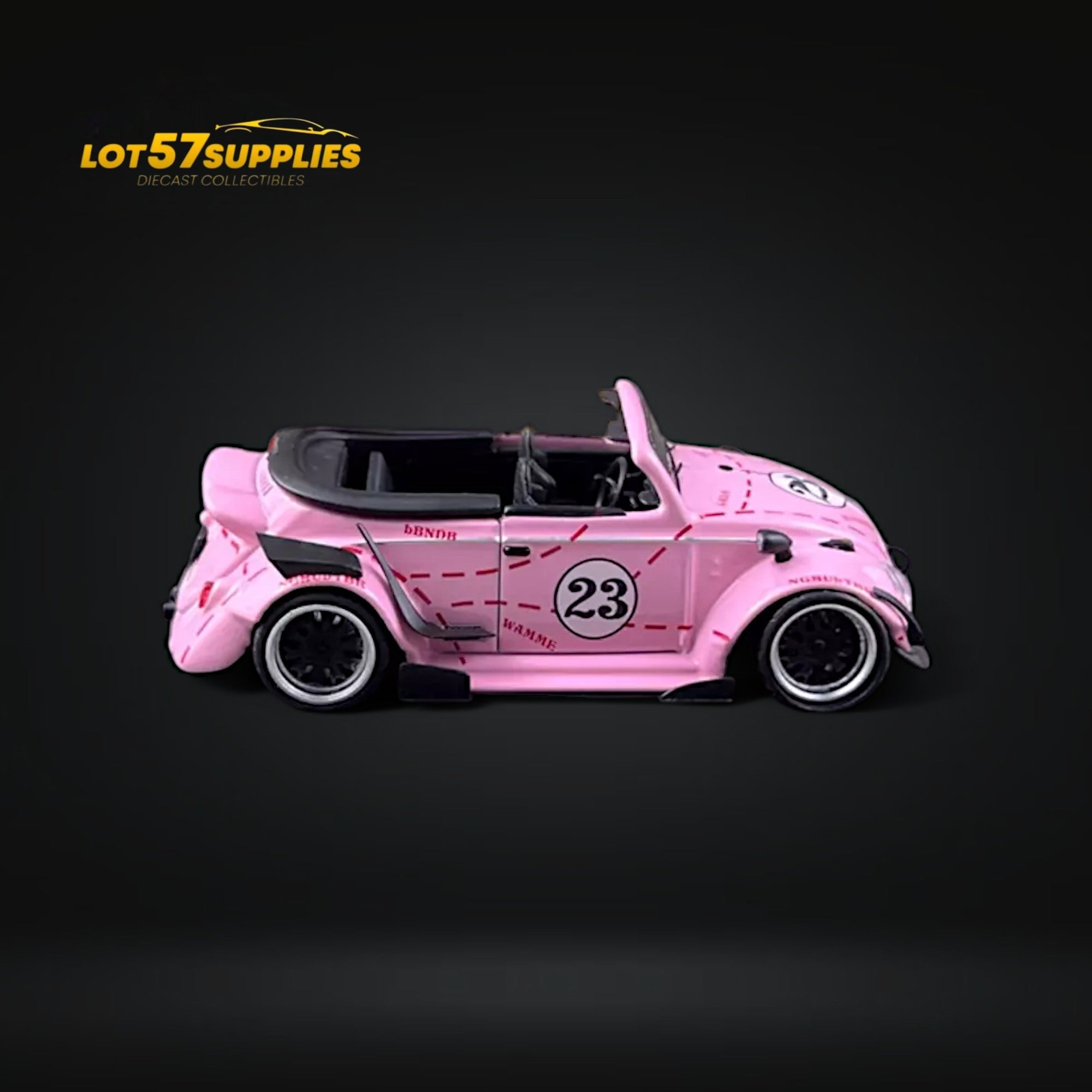 HKM Model VW Beetle Pink Pig Livery 1:64