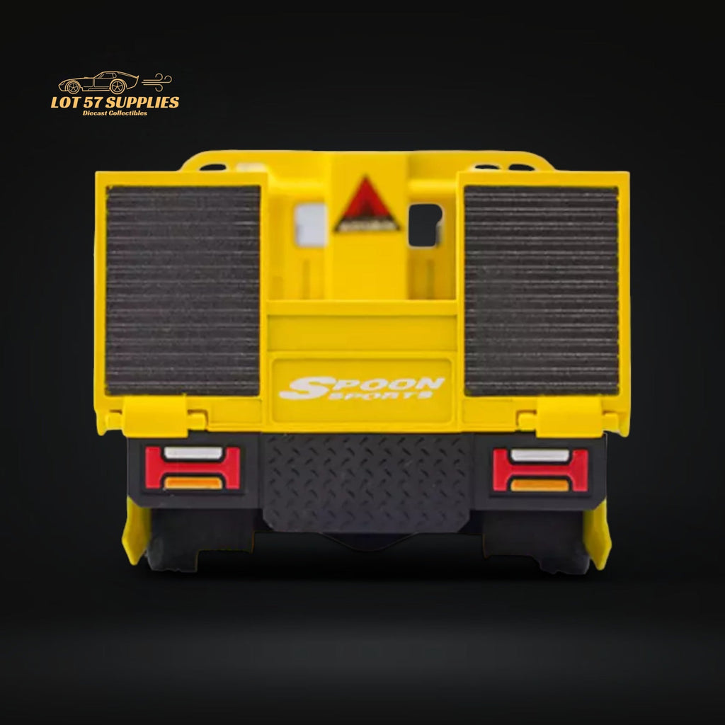 MicroTurbo Hino 300 Custom Flatbed Tow Truck Spoon Livery 1:64