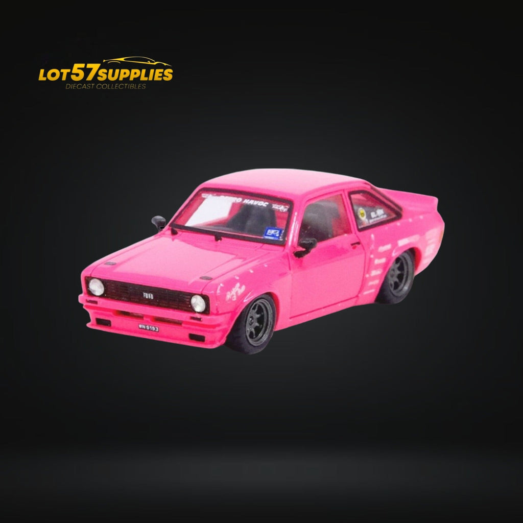 INNO64 Ford Escort MK2 Pandem "Emotion" Retro Havoc Pink 1:64