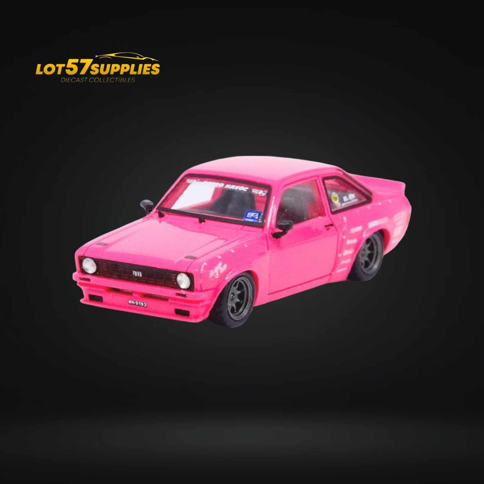 INNO64 Ford Escort MK2 Pandem "Emotion" Retro Havoc Pink 1:64
