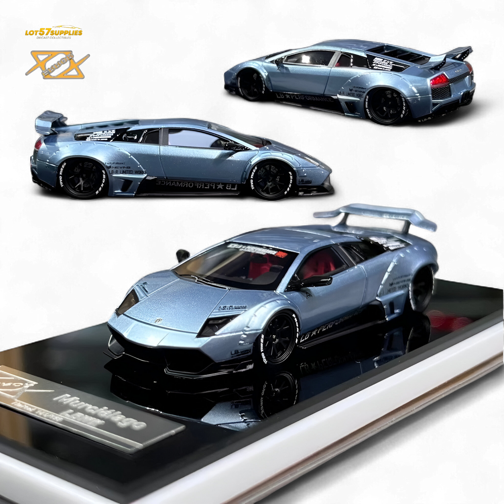 404ERROR Lamborghini Murcielago LBWK Ice Blue Low Spoiler 1:64