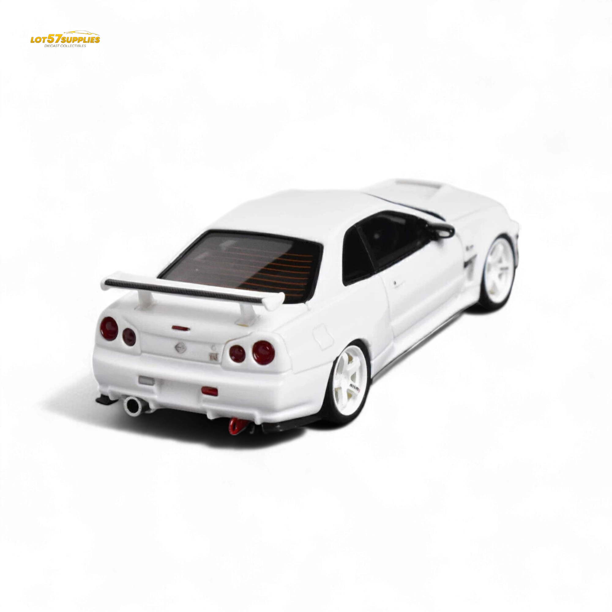 404ERROR Nissan Skyline GT-R R34 Customized White 1:64