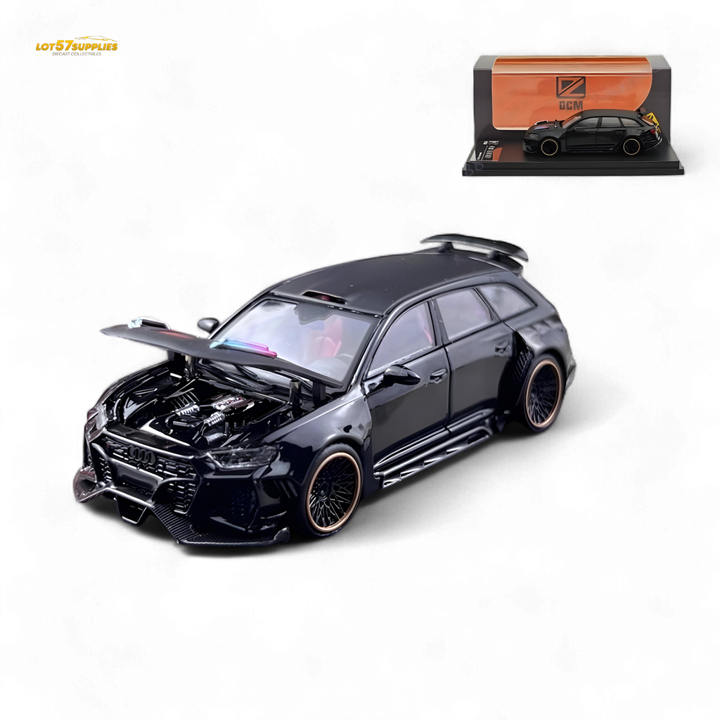 DCM Audi RS6 Wagon Metallic Black 1:64