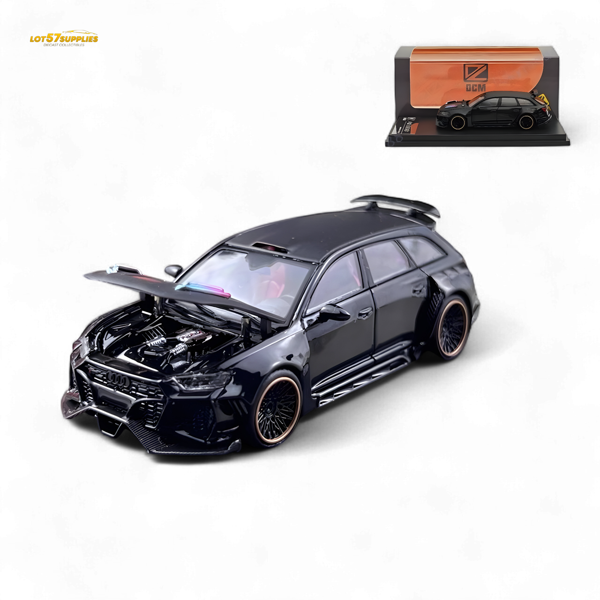 DCM Audi RS6 Wagon Metallic Black 1:64