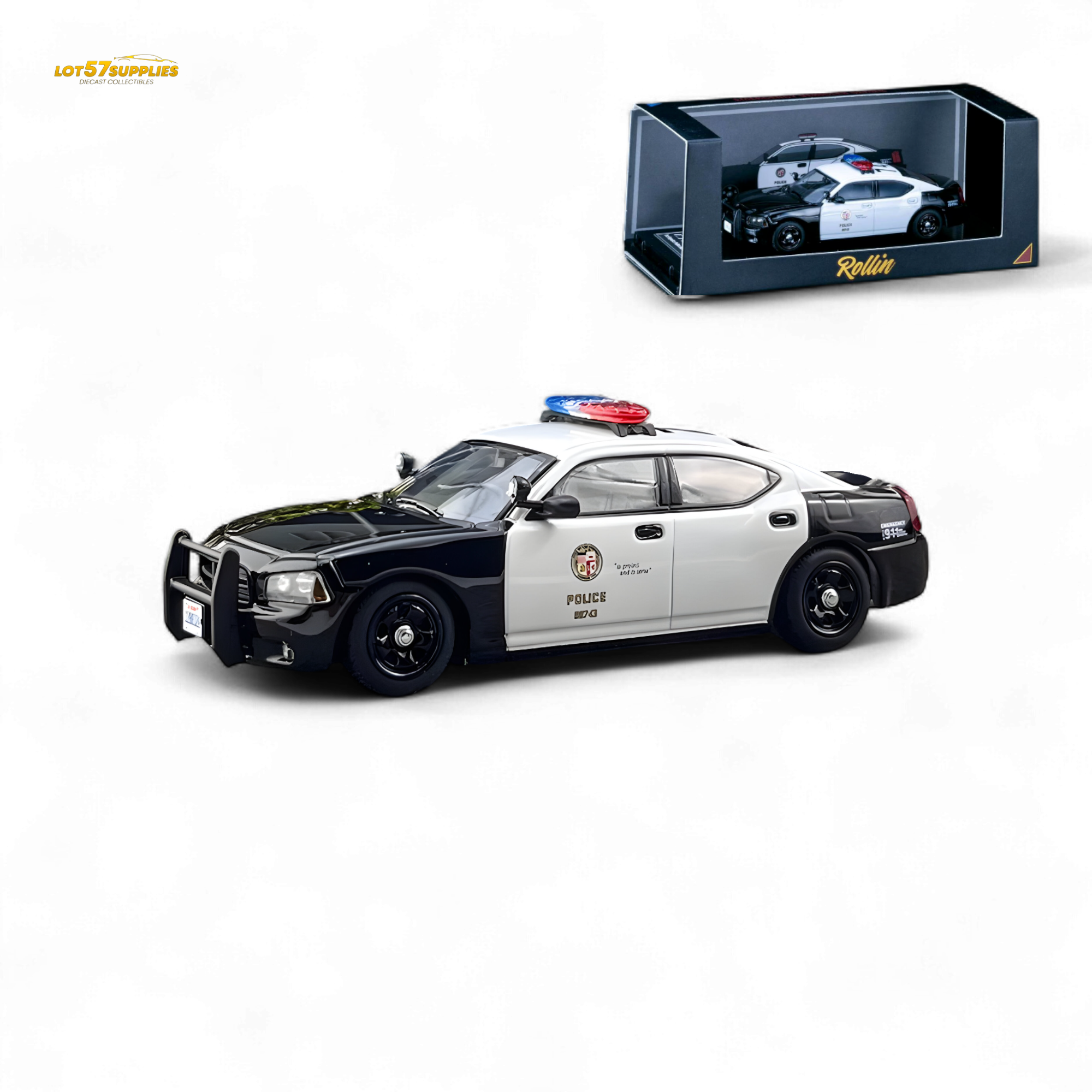 Rollin Dodge Charger 06 LAPD 1:64
