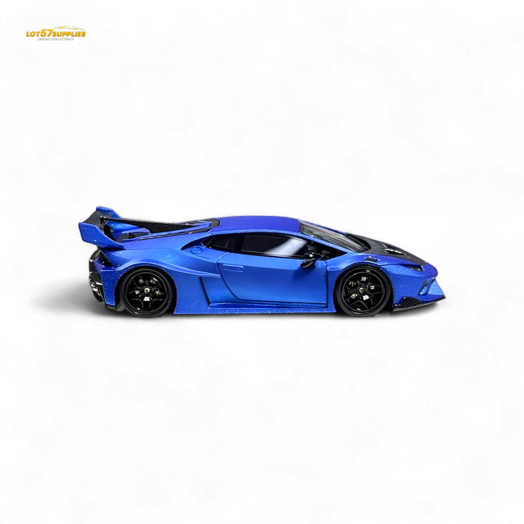 Flame Lamborghini Huracan LP610-4 WideBody Resin - Matte Blue 1:64