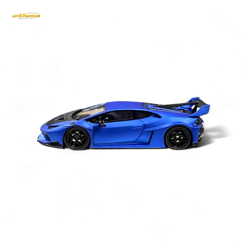 Flame Lamborghini Huracan LP610-4 WideBody Resin - Matte Blue 1:64