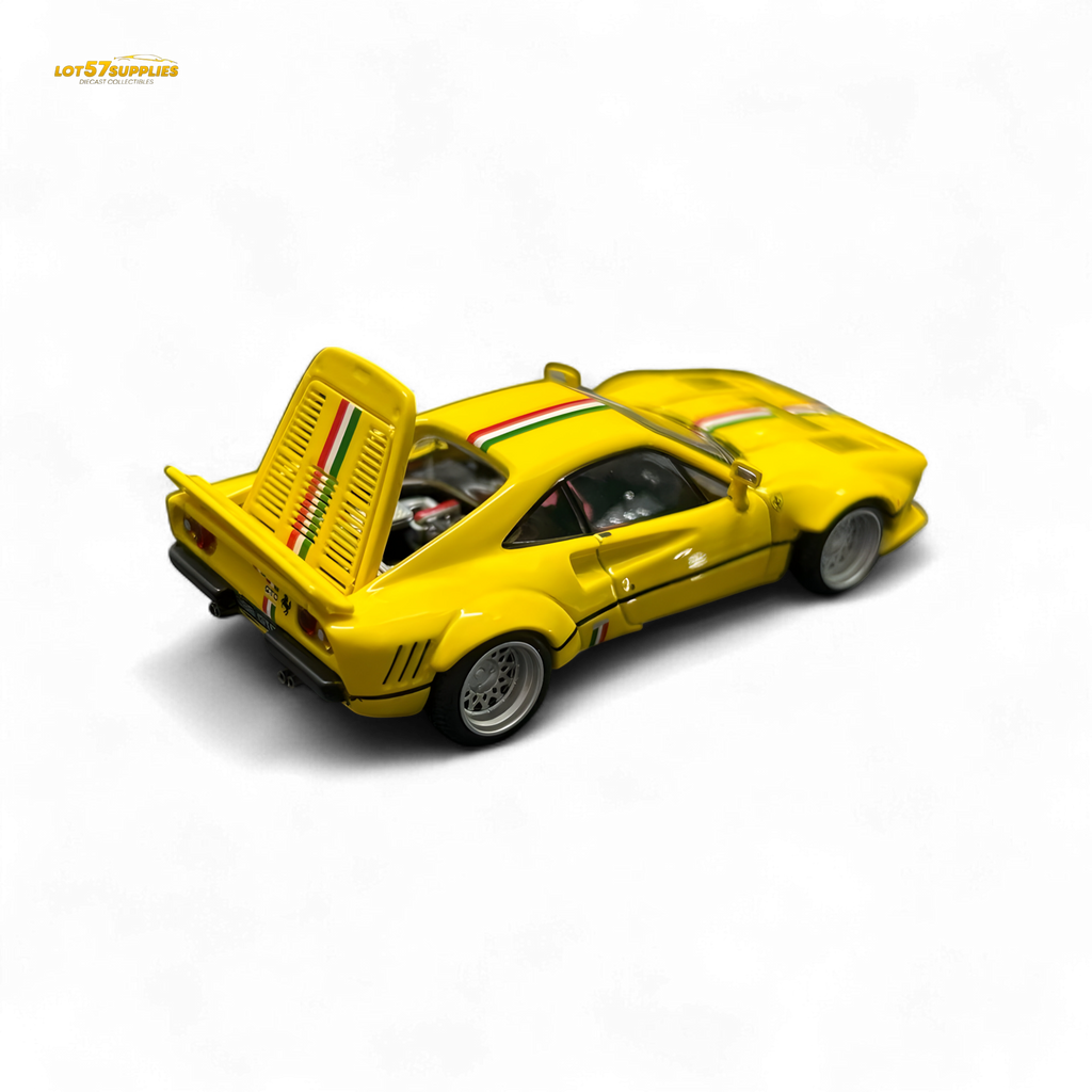 Hone Model 64 288GTO Wide-Body Latte Art Yellow 1:64