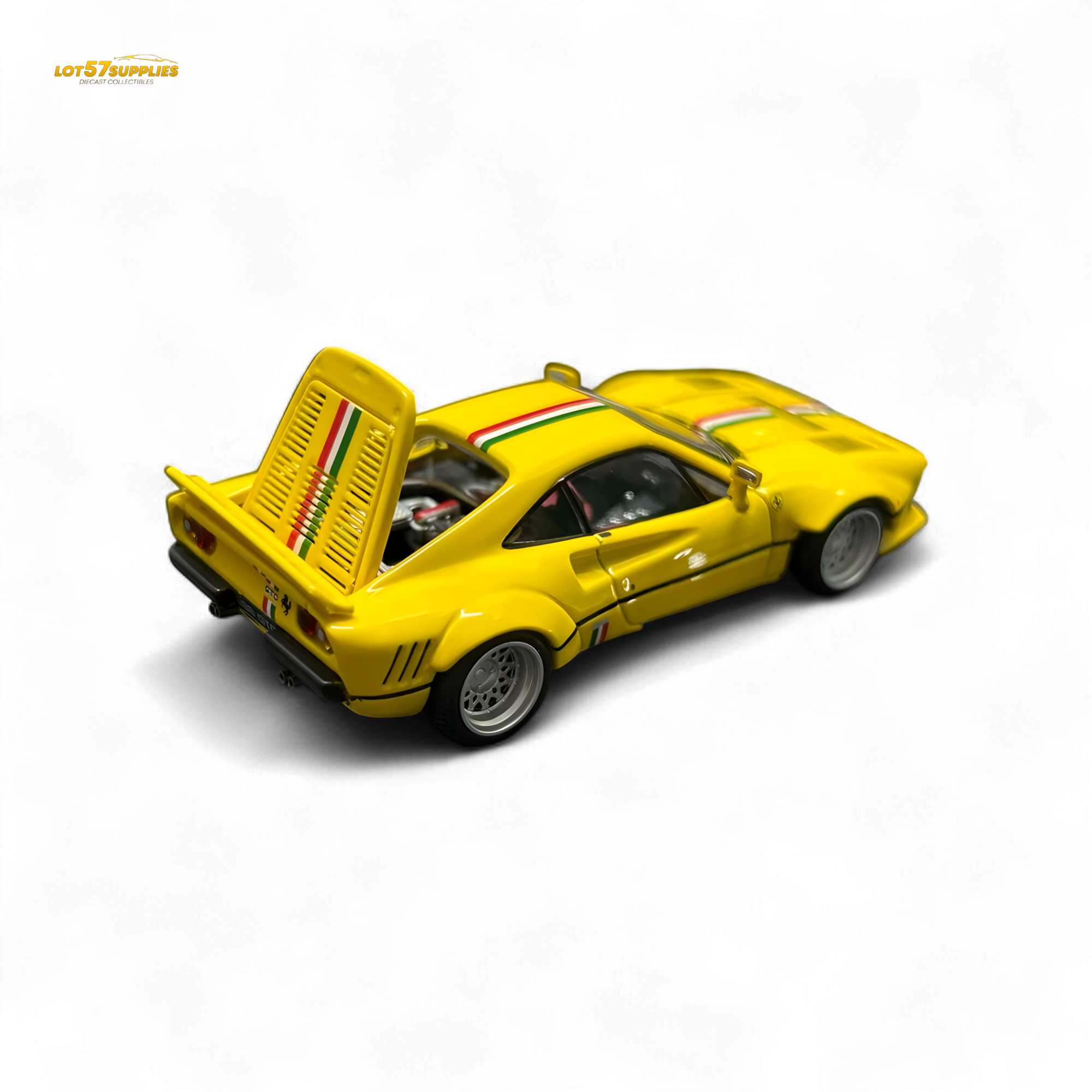 Hone Model 64 288GTO Wide-Body Latte Art Yellow 1:64