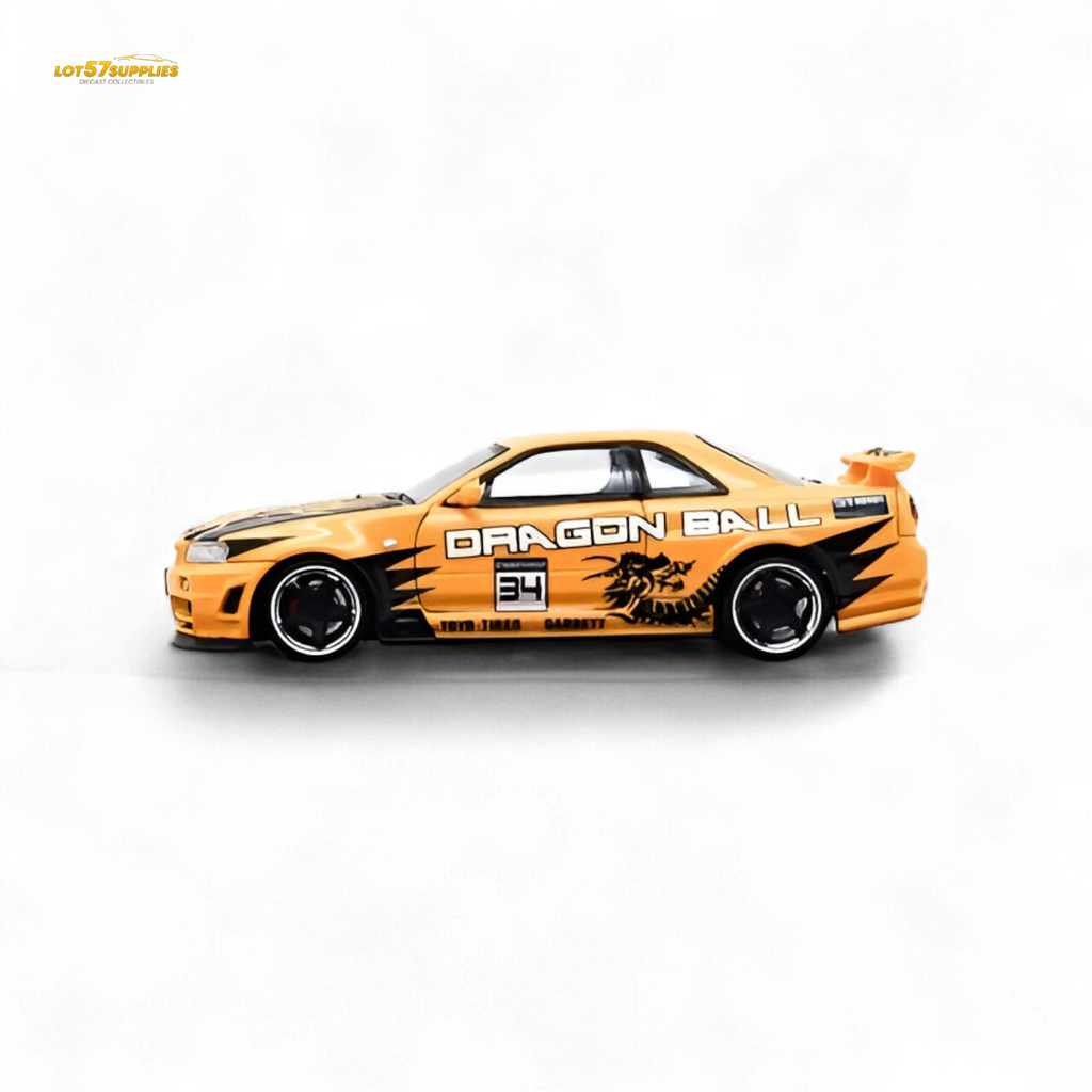 Fast Speed Skyline R34 GT-R Orange Dragon Z 1:64