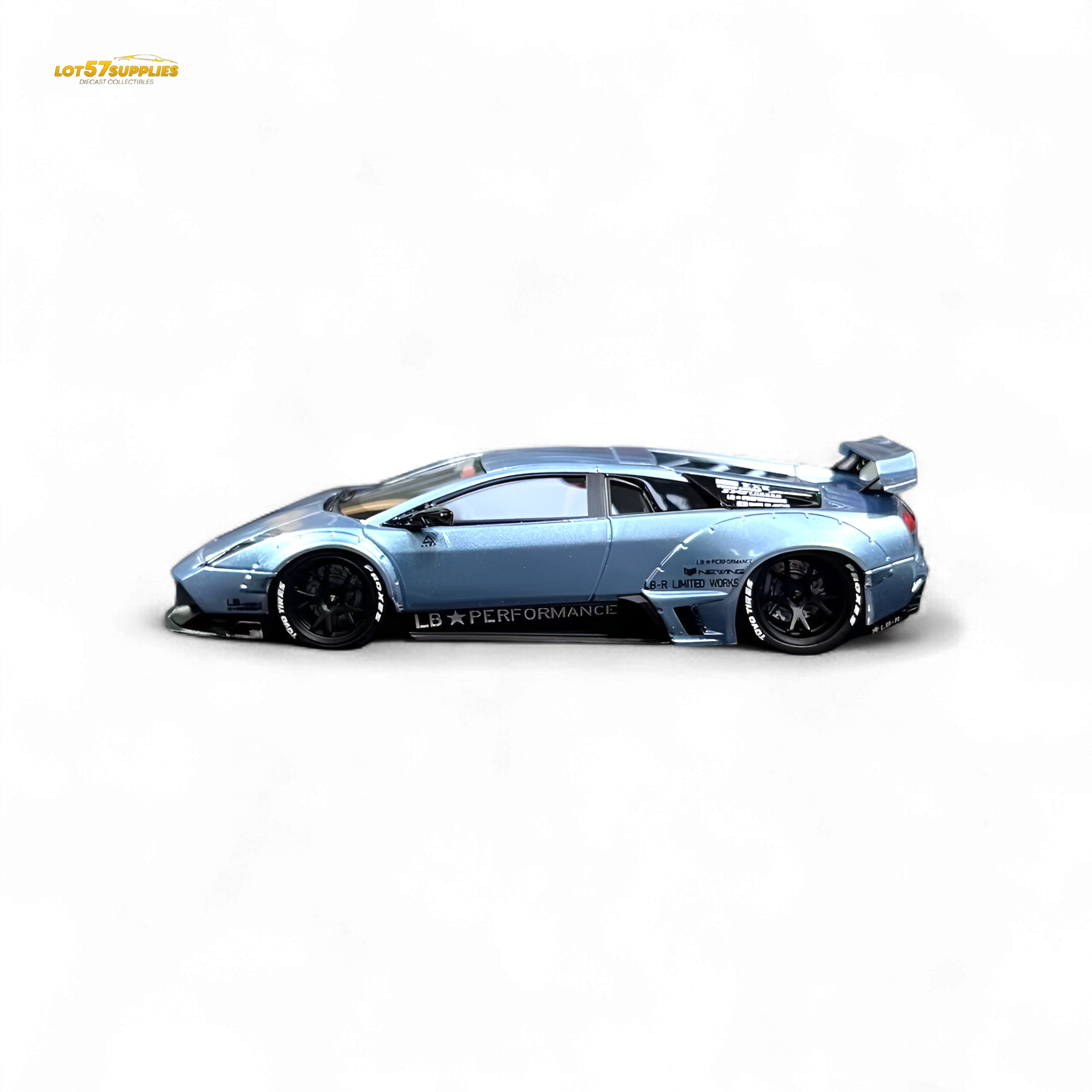 404ERROR Lamborghini Murcielago LBWK Ice Blue Low Spoiler 1:64