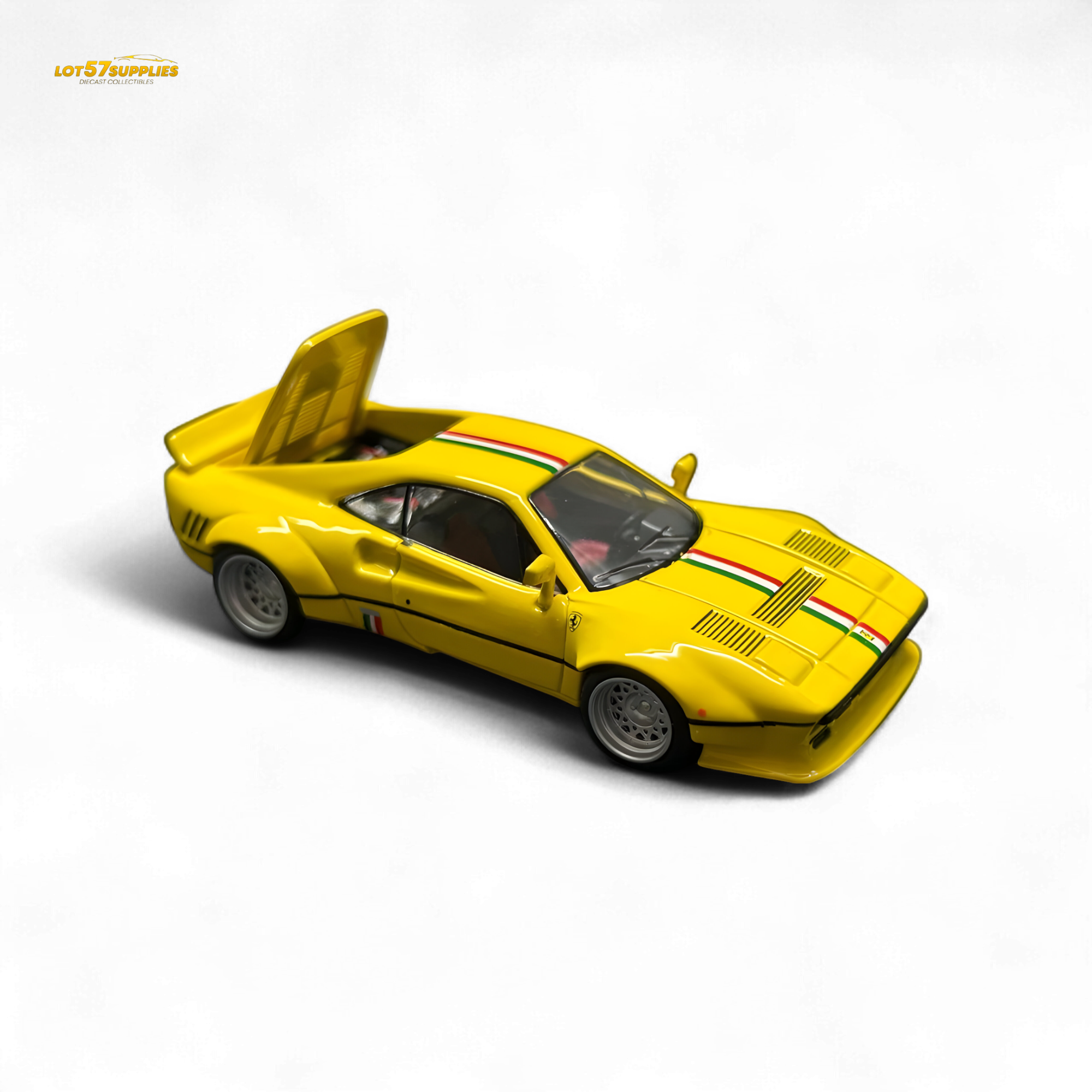Hone Model 64 288GTO Wide-Body Latte Art Yellow 1:64