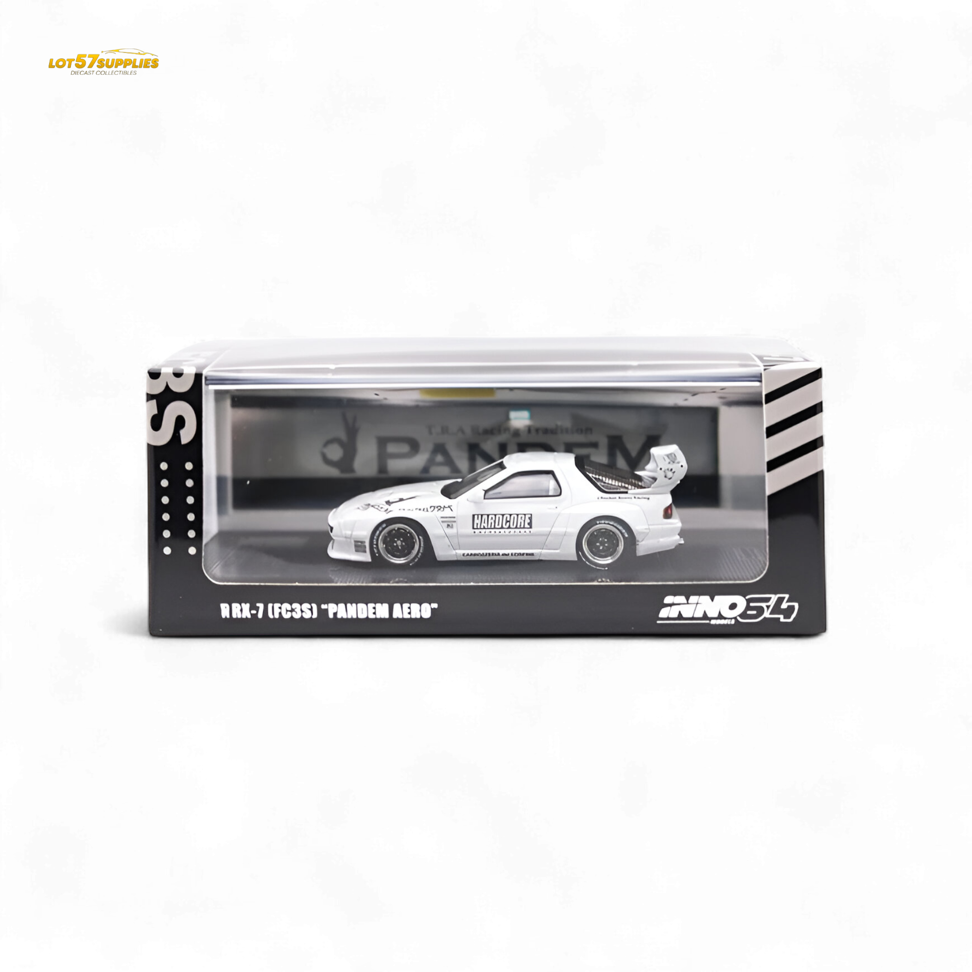 INNO64 Mazda RX-7 FC3S Pandem Aero White 1:64